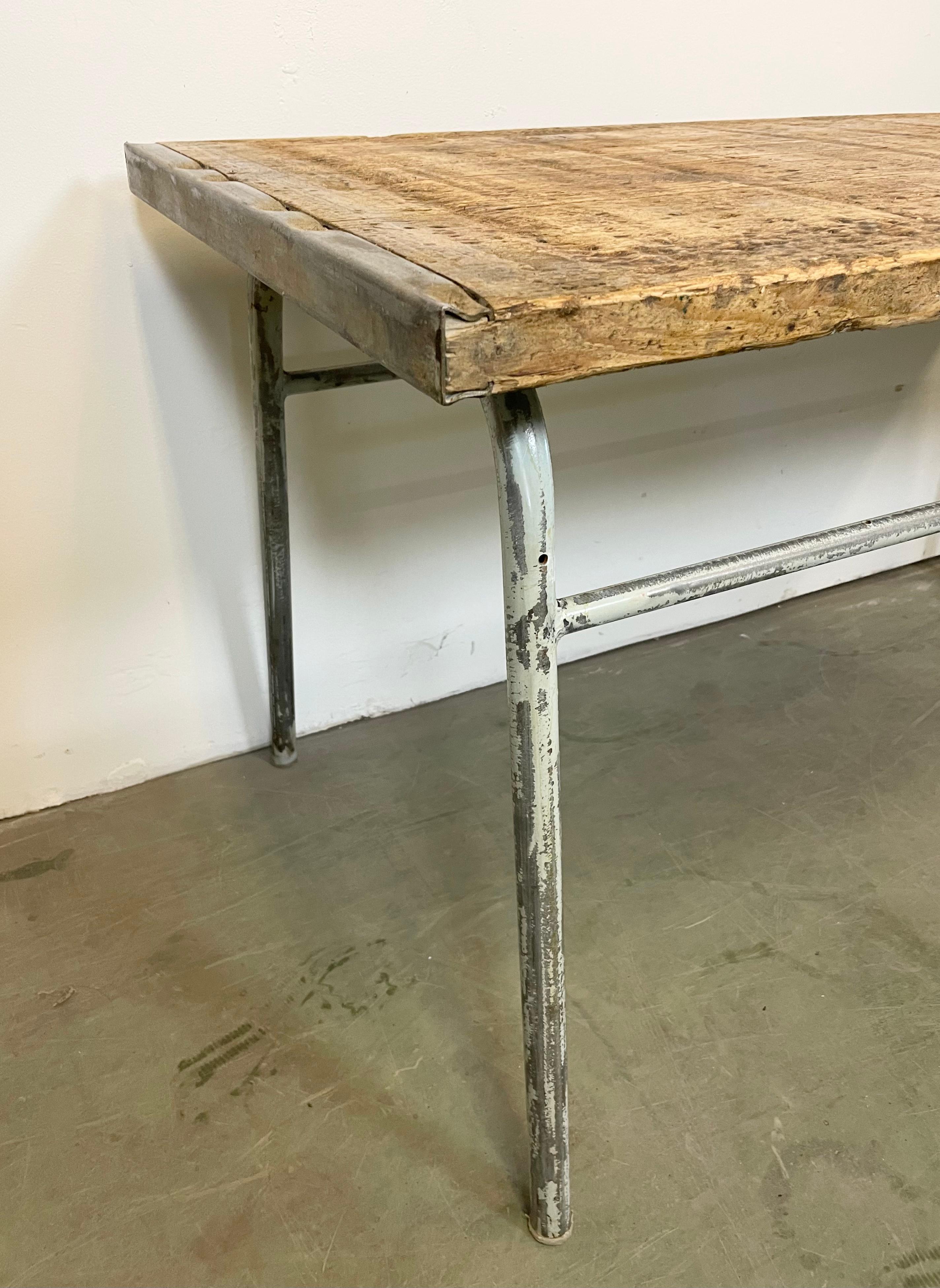 20th Century Grey Industrial Table, 1960s