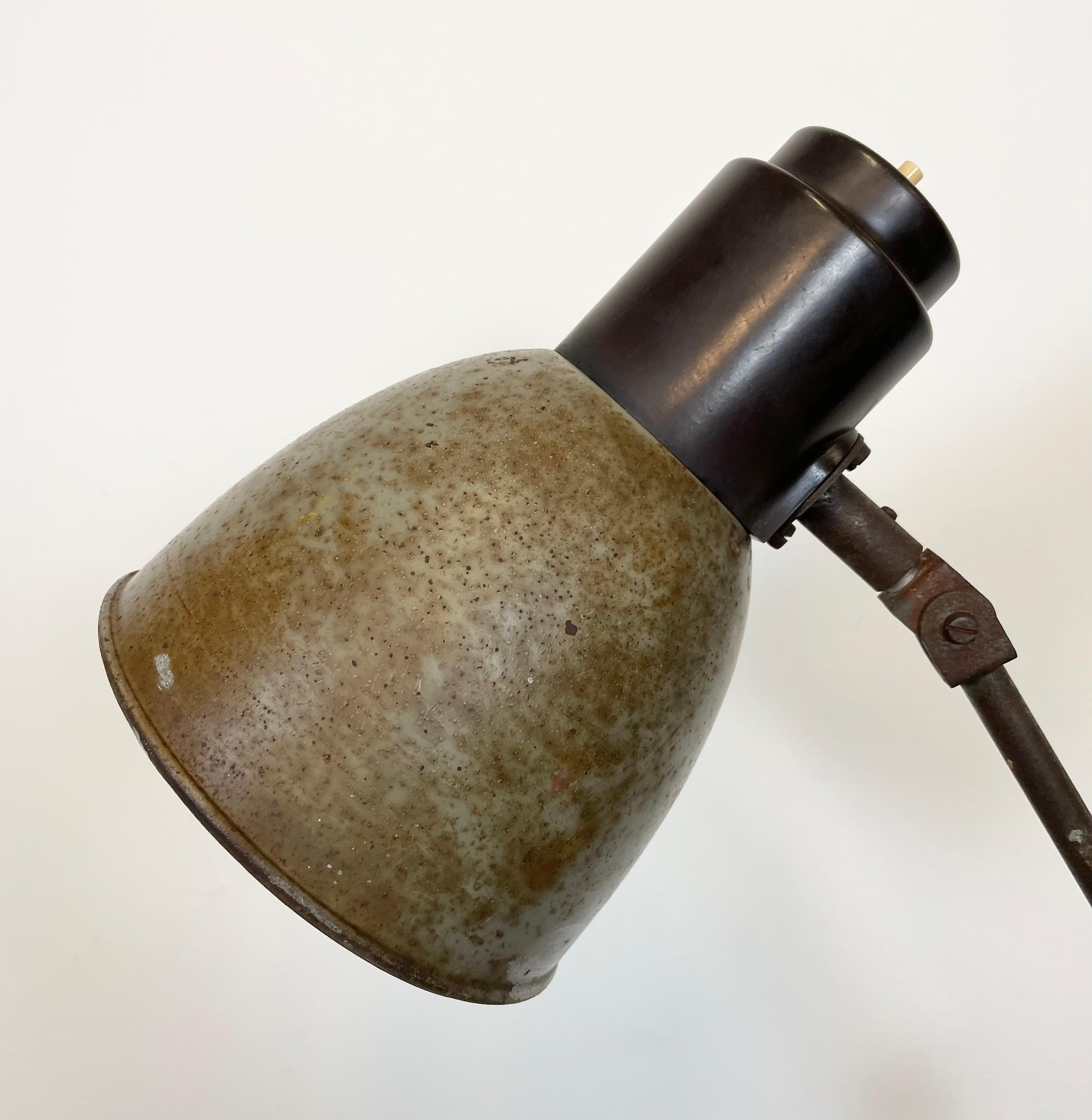 Grey Industrial Table Lamp, 1950s 1