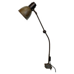 Retro Grey Industrial Table Lamp, 1950s