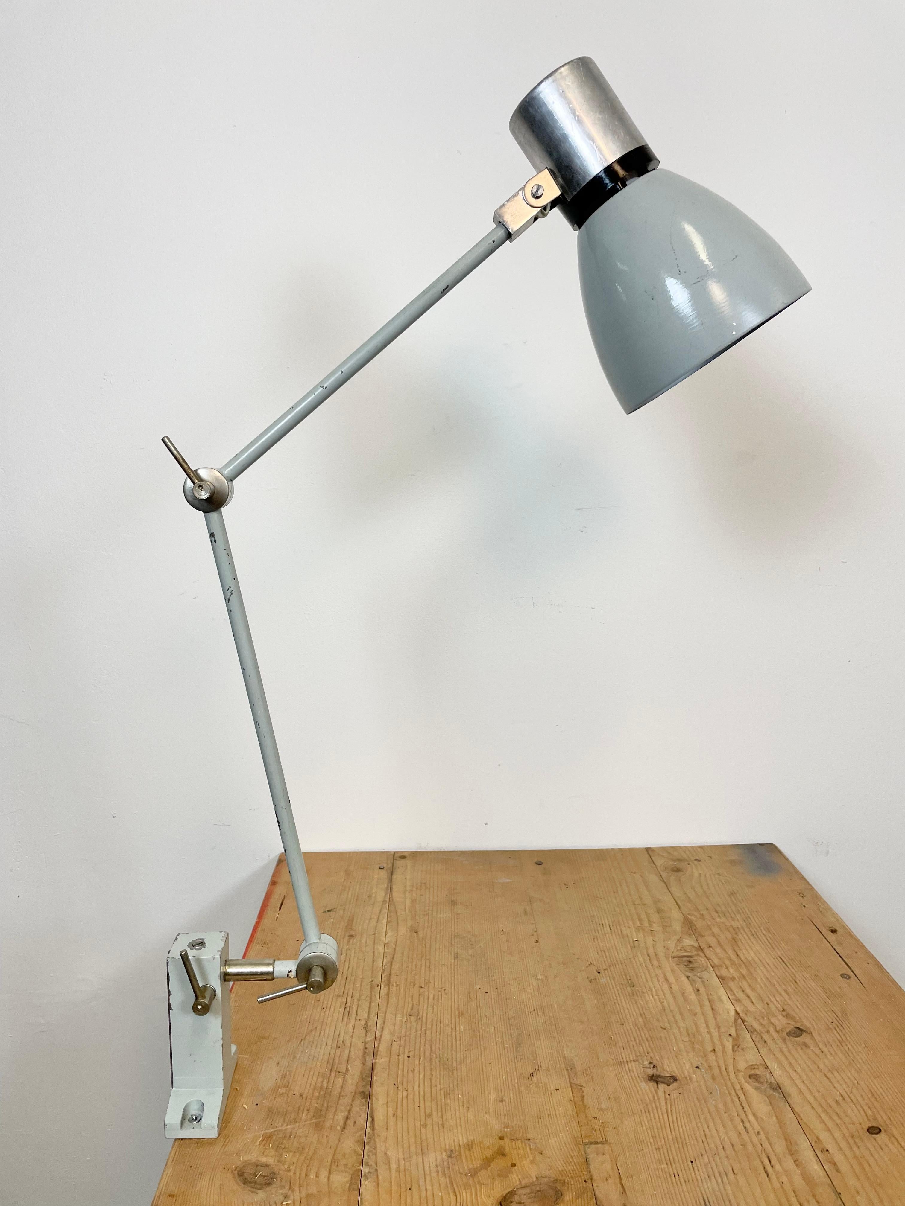 Grey Industrial Table Lamp from Elektrosvit, 1970s 4