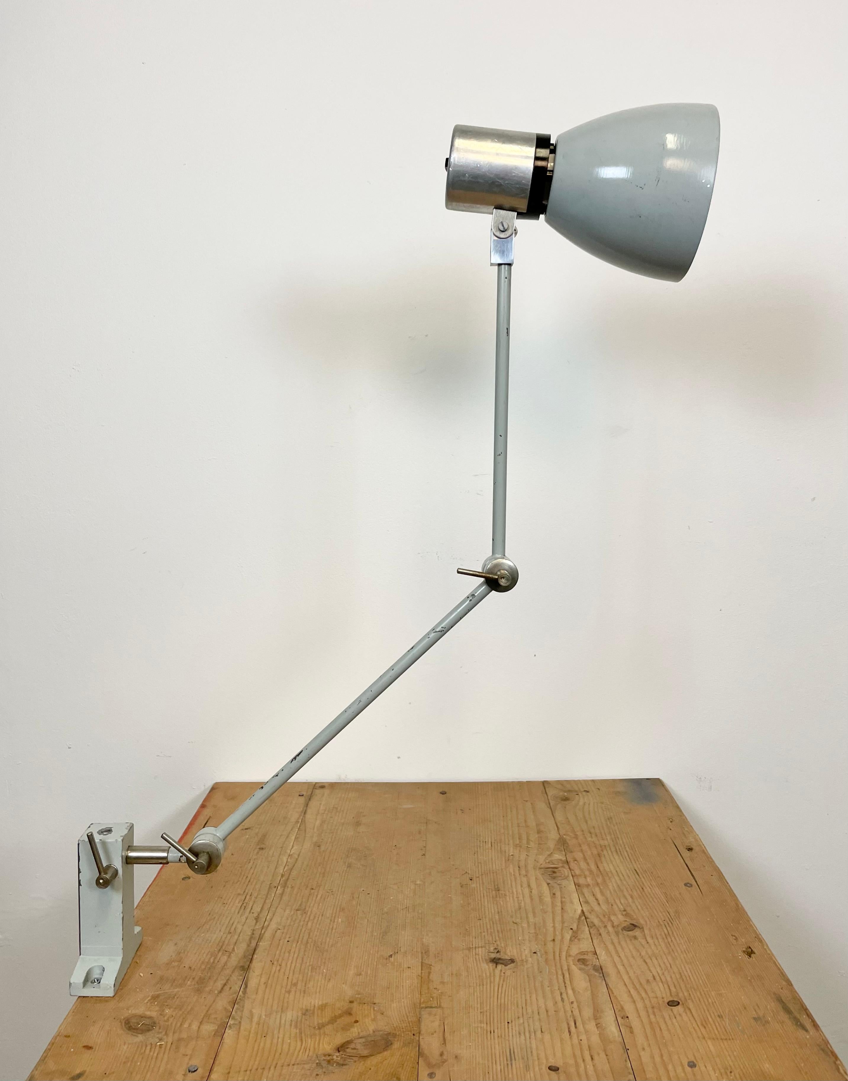 Grey Industrial Table Lamp from Elektrosvit, 1970s 9