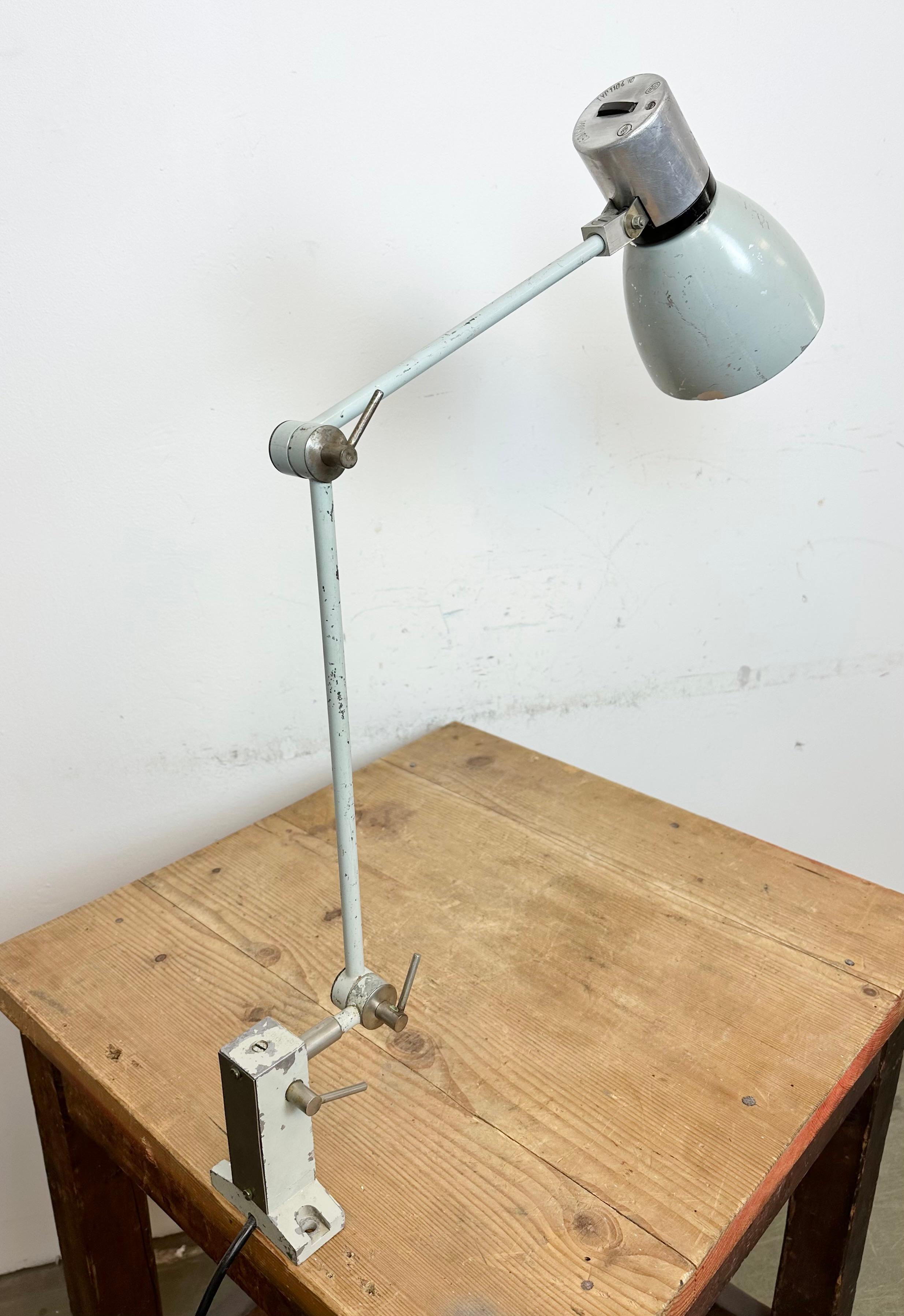 Grey Industrial Table Lamp from Elektrosvit, 1970s For Sale 10
