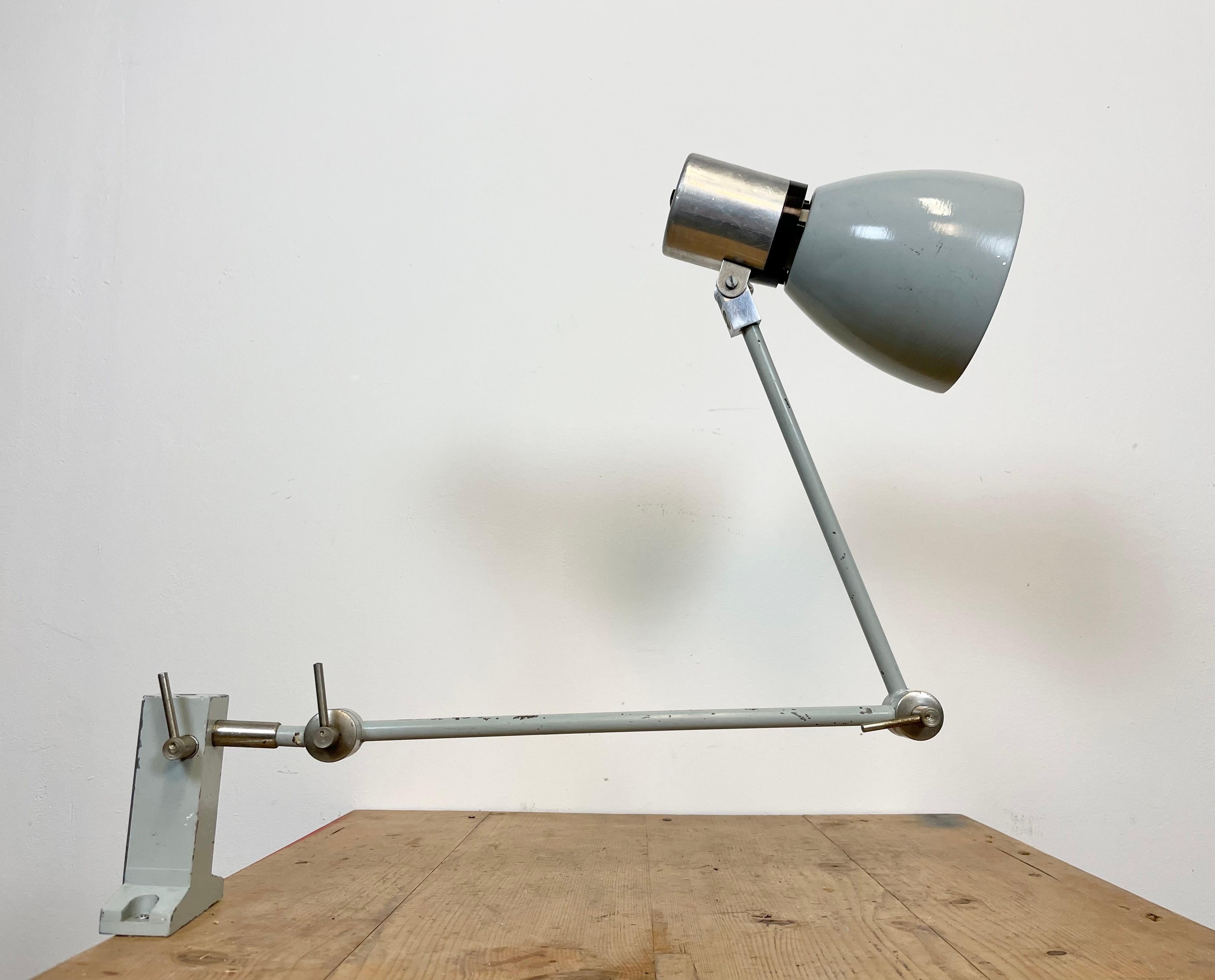 Grey Industrial Table Lamp from Elektrosvit, 1970s 10