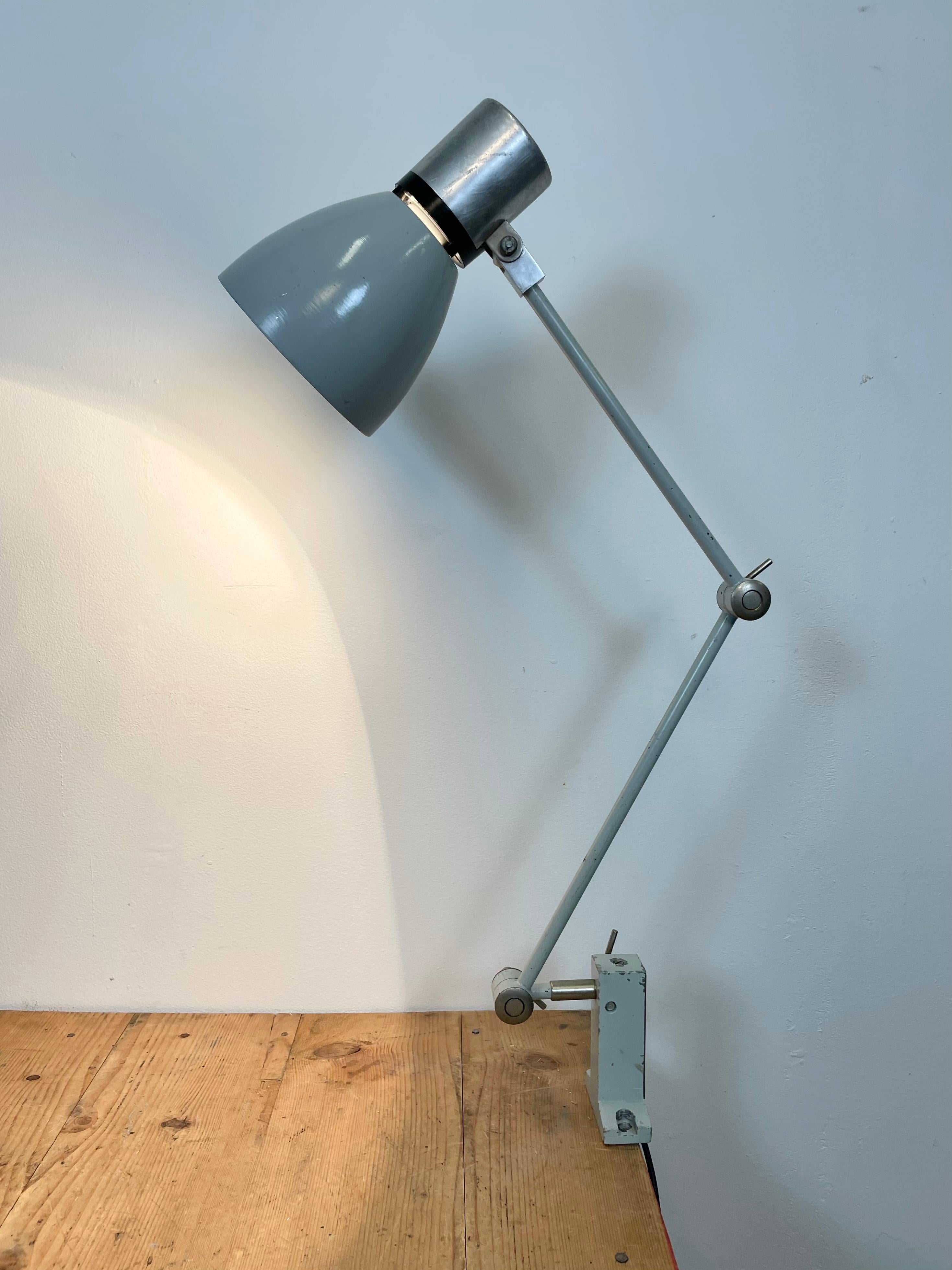 Grey Industrial Table Lamp from Elektrosvit, 1970s 11