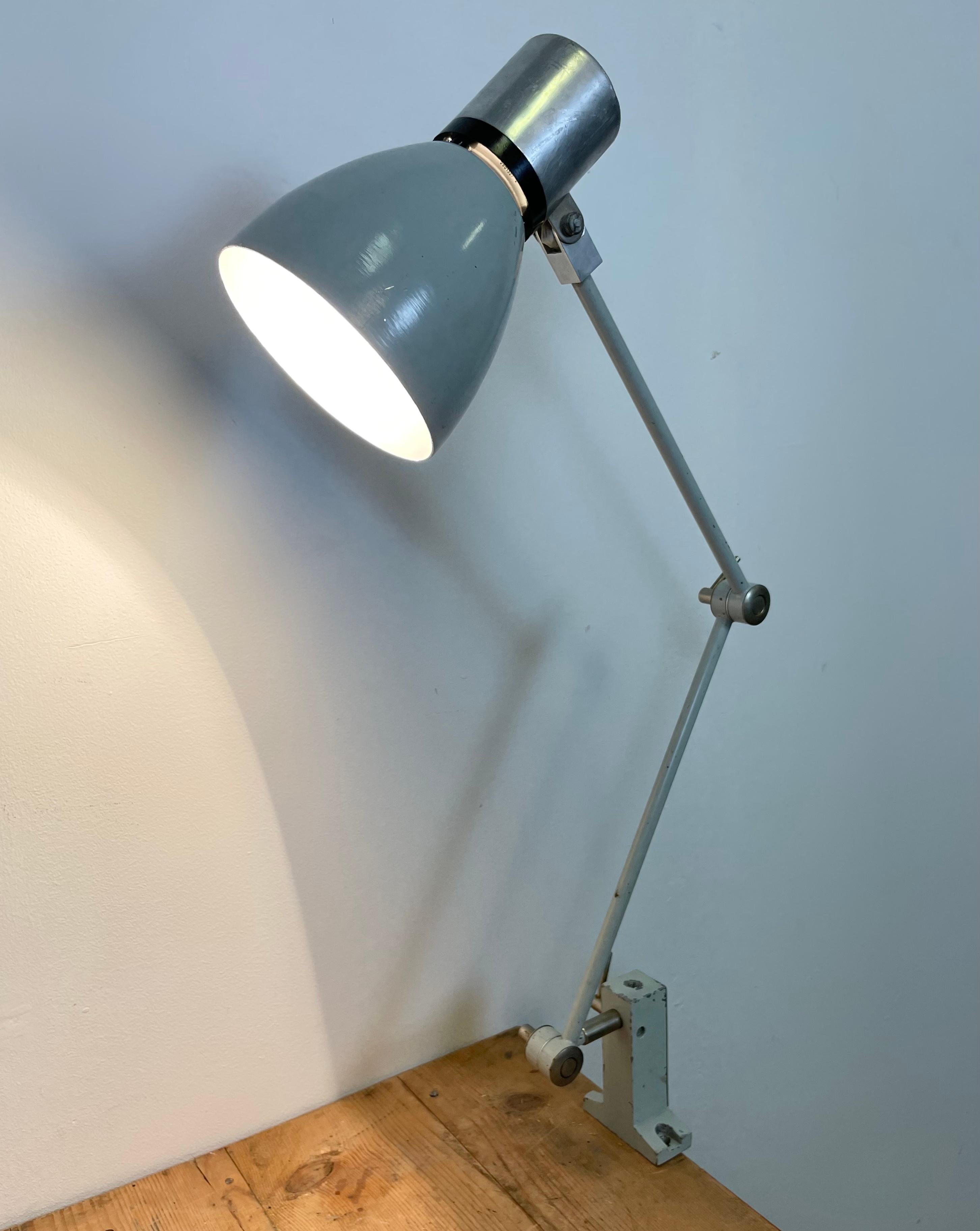 Grey Industrial Table Lamp from Elektrosvit, 1970s 12
