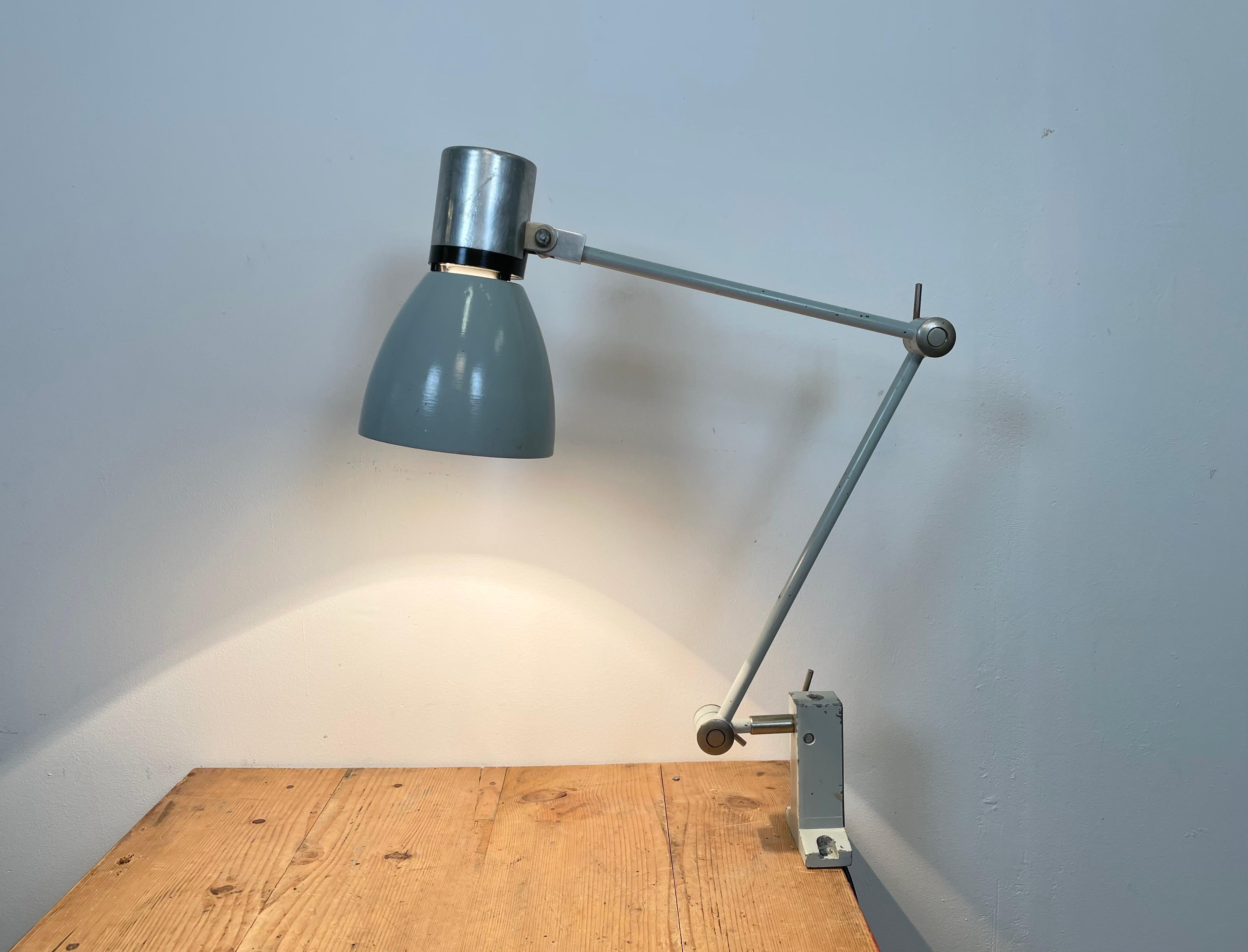 Grey Industrial Table Lamp from Elektrosvit, 1970s 13