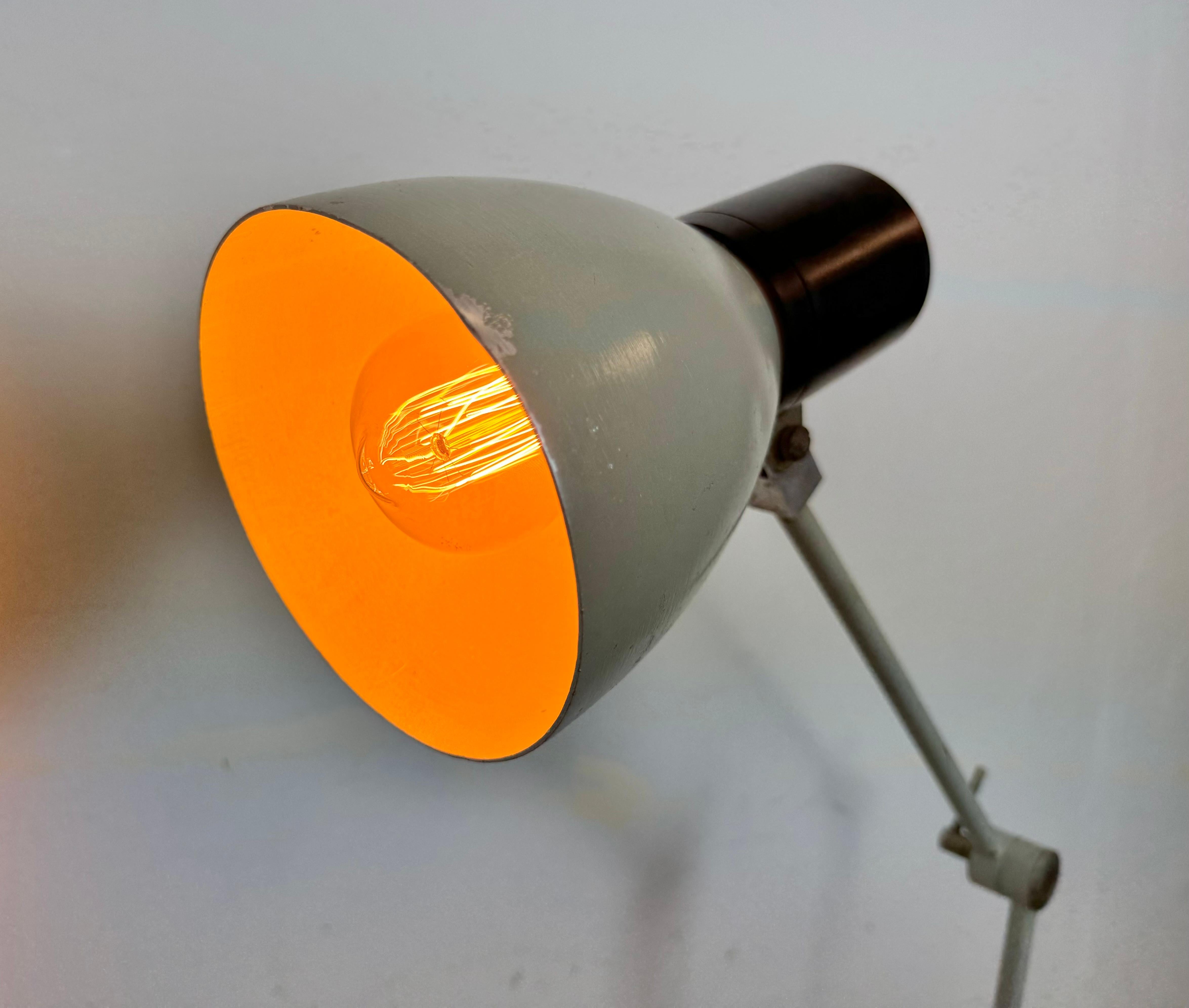Grey Industrial Table Lamp from Elektrosvit, 1970s For Sale 14