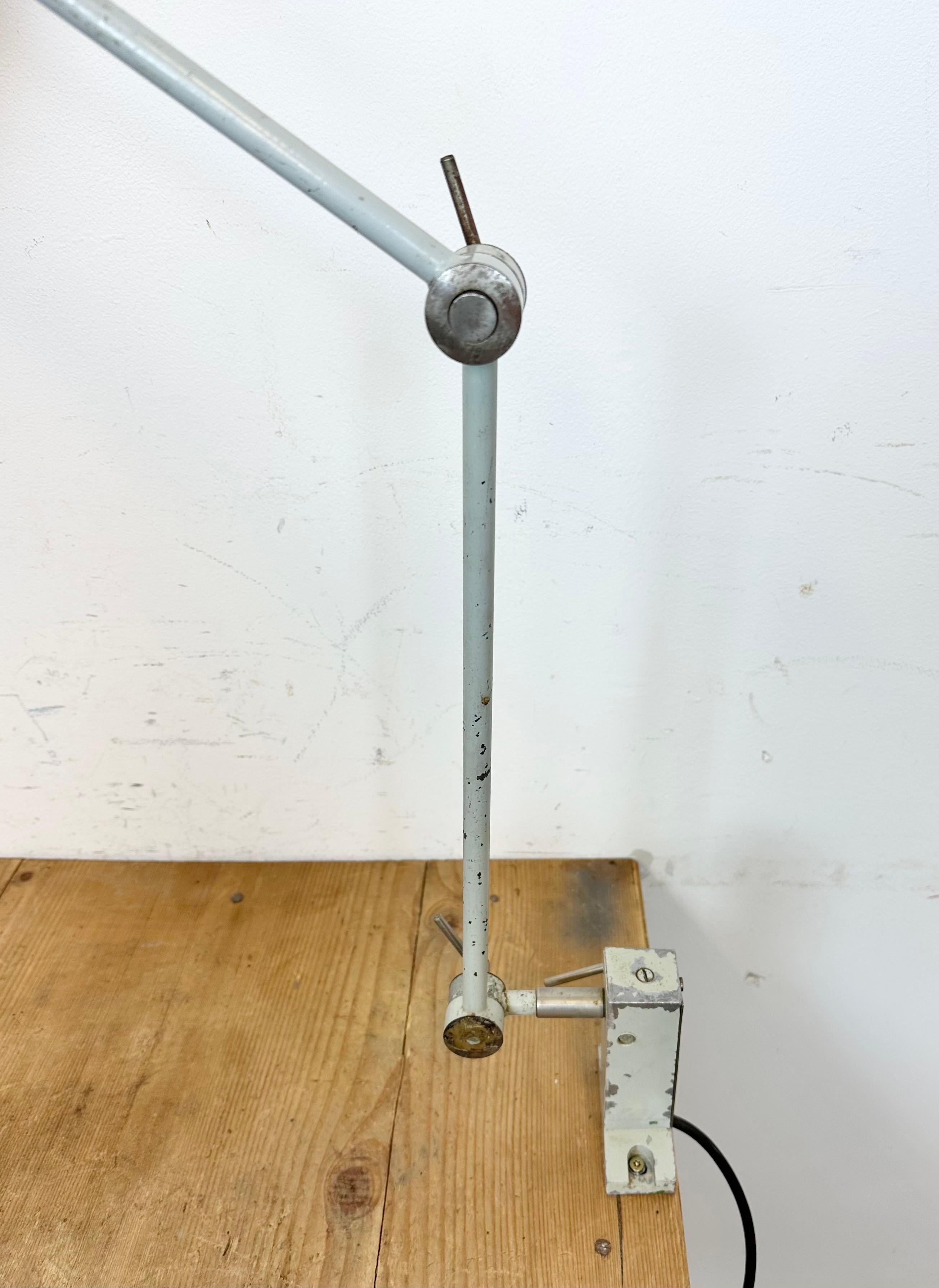 Late 20th Century Grey Industrial Table Lamp from Elektrosvit, 1970s For Sale