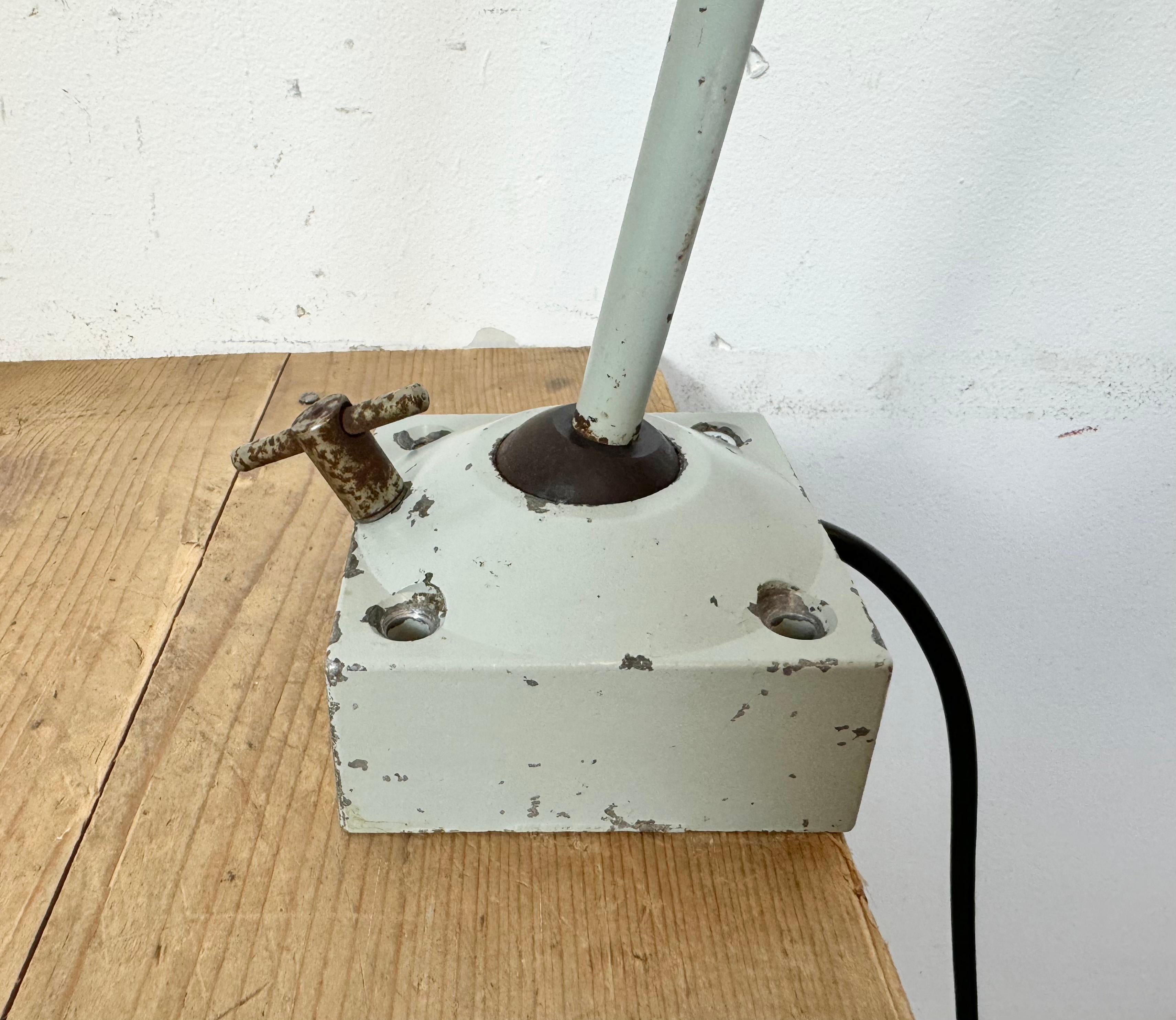 Late 20th Century Grey Industrial Table Lamp from Elektrosvit, 1970s For Sale