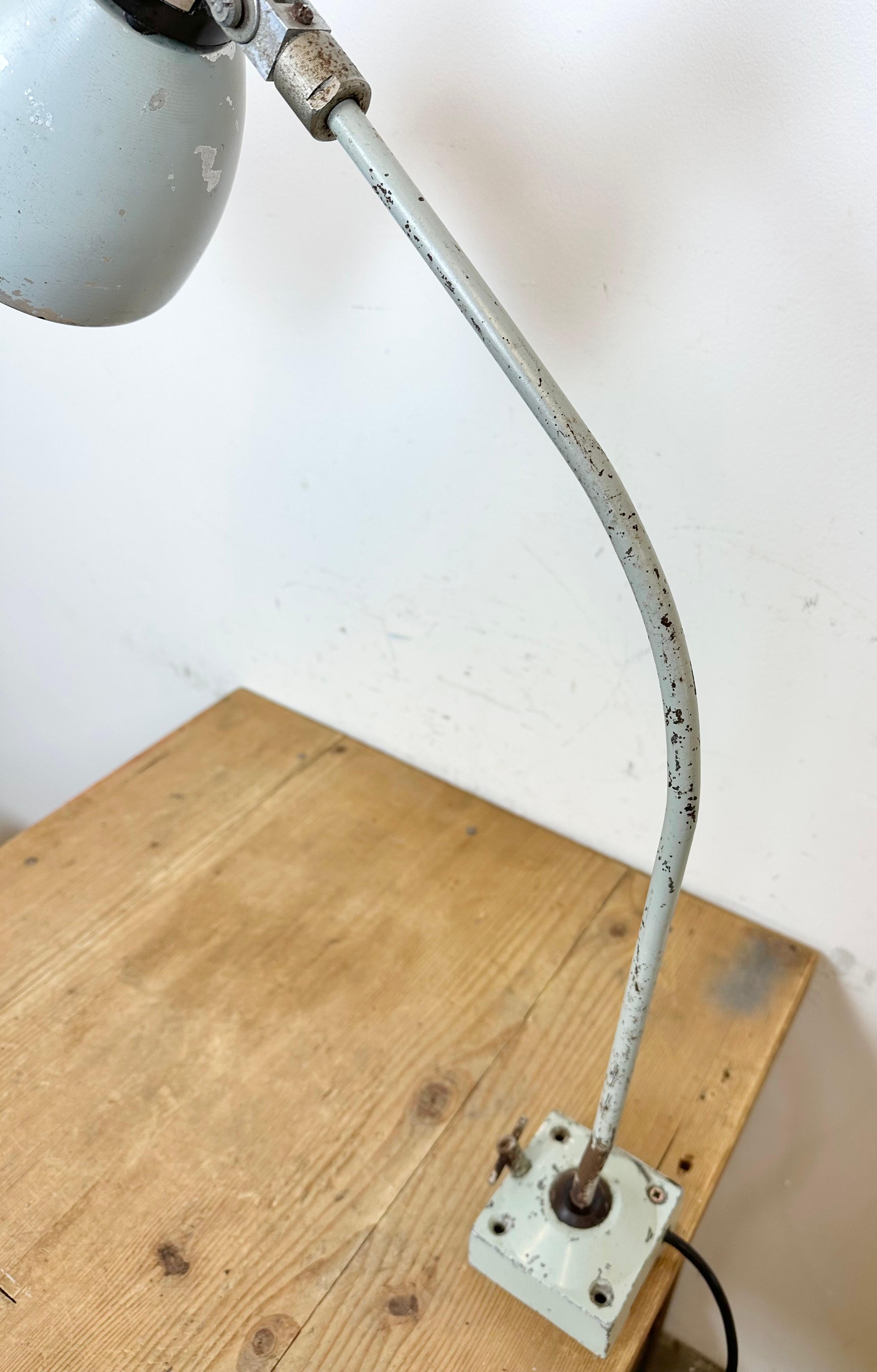 Grey Industrial Table Lamp from Elektrosvit, 1970s For Sale 2