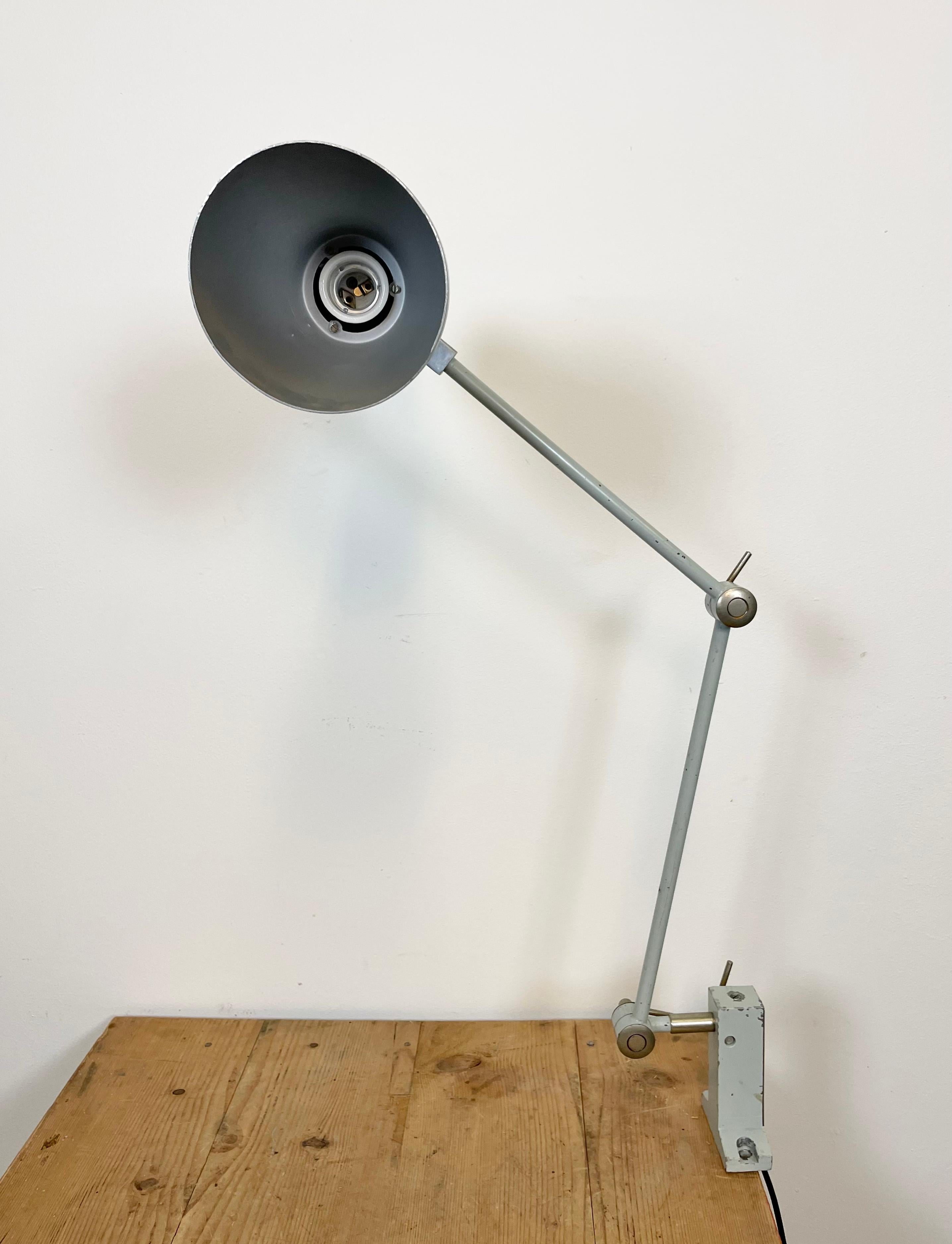 Grey Industrial Table Lamp from Elektrosvit, 1970s 2