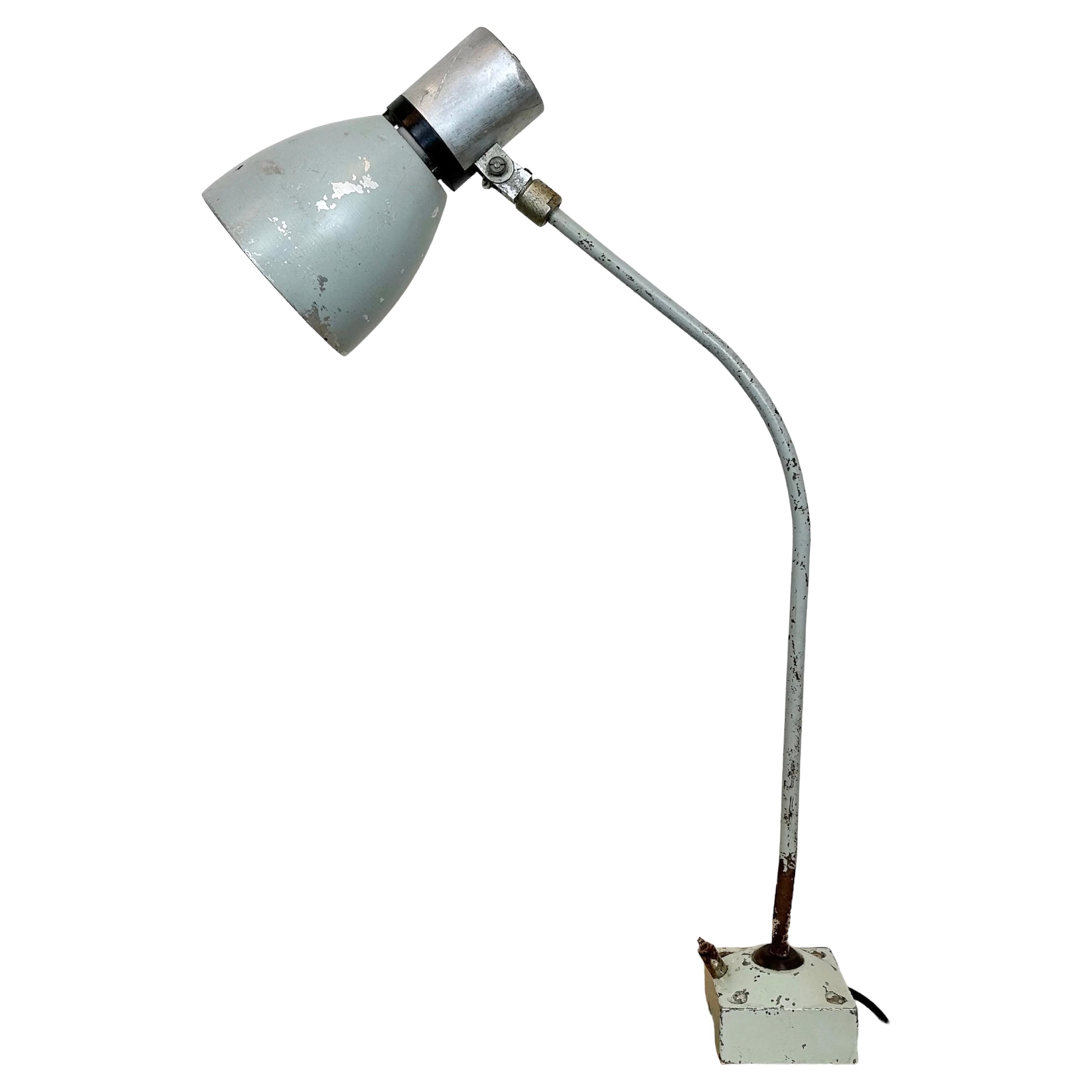 Grey Industrial Table Lamp from Elektrosvit, 1970s For Sale