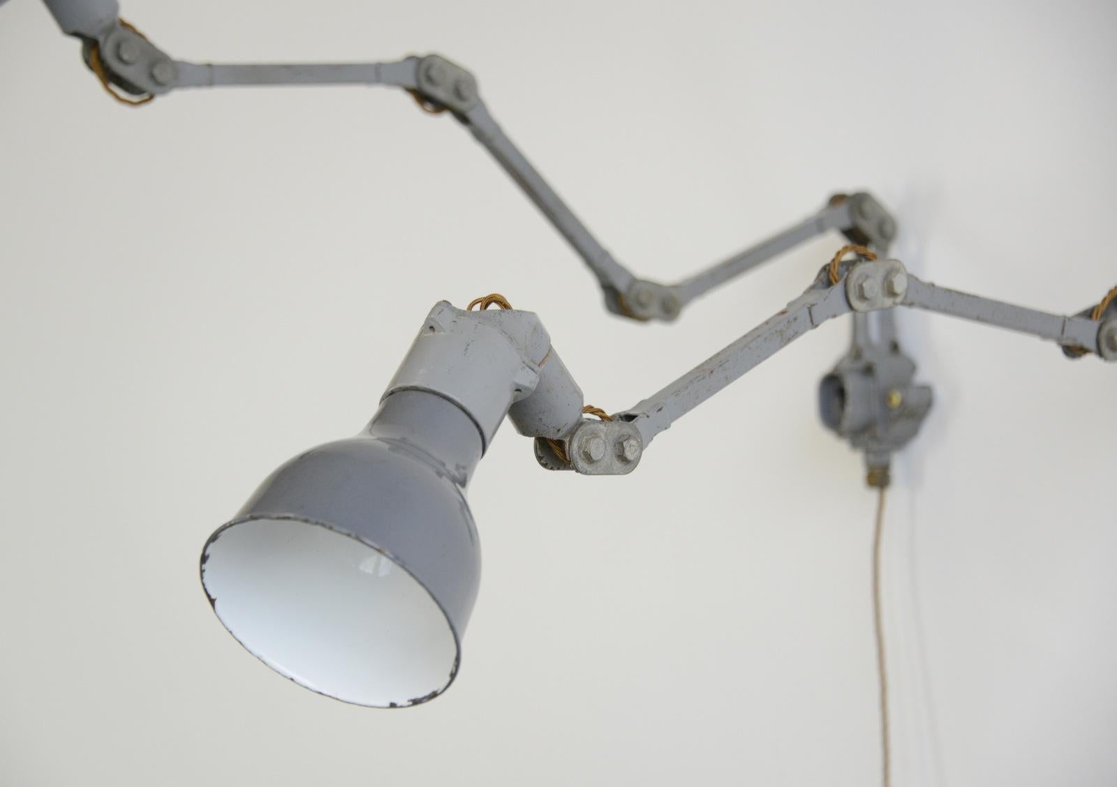 Grey Industrial Task Lamps by Mek Elek, circa 1950s 1