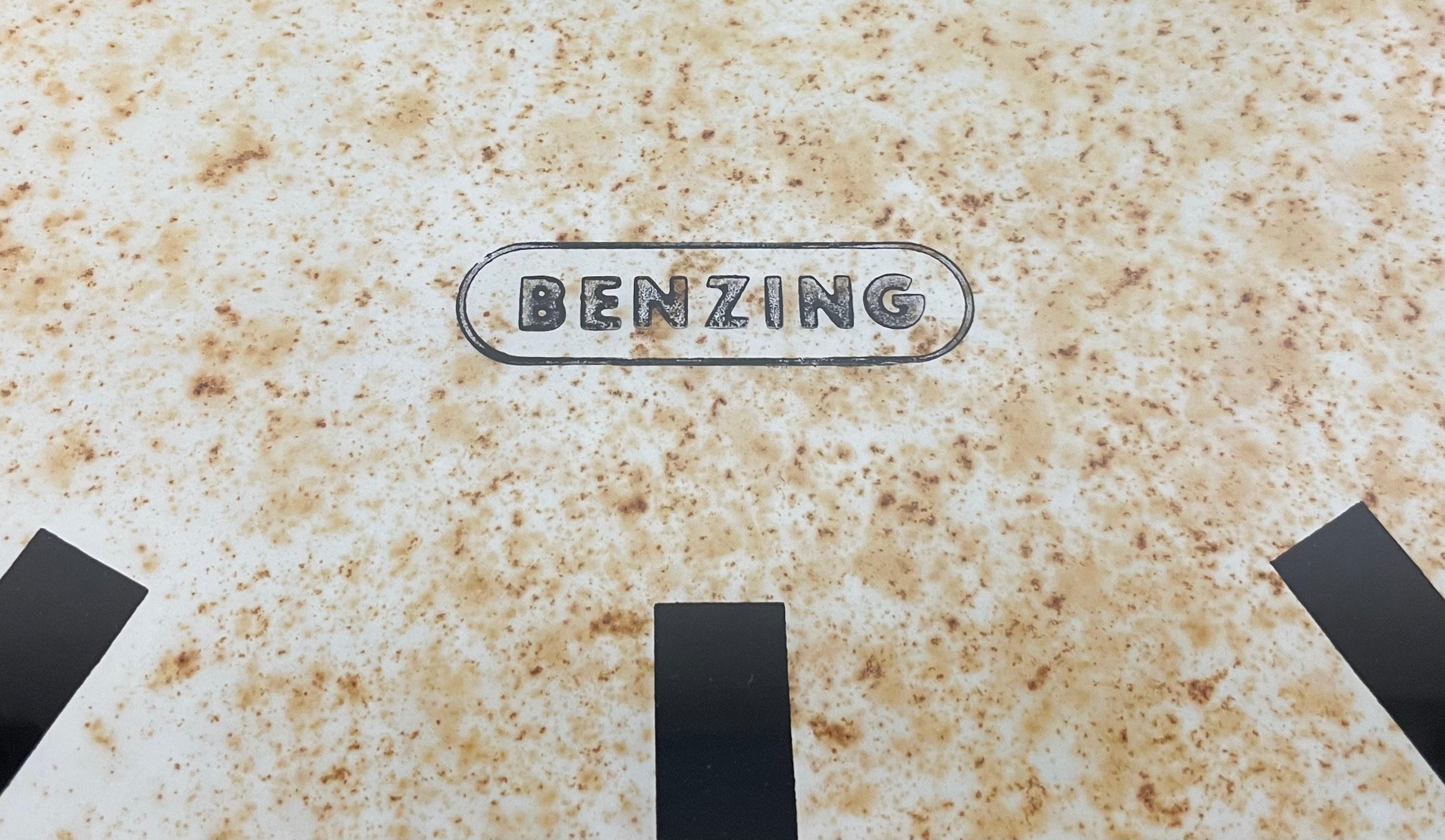 Grey Industrial Wall Clock from Benzing, 1960s For Sale 7