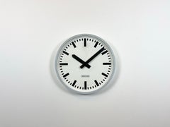 Grey Industrial Wall Clock from Benzing, 1960s