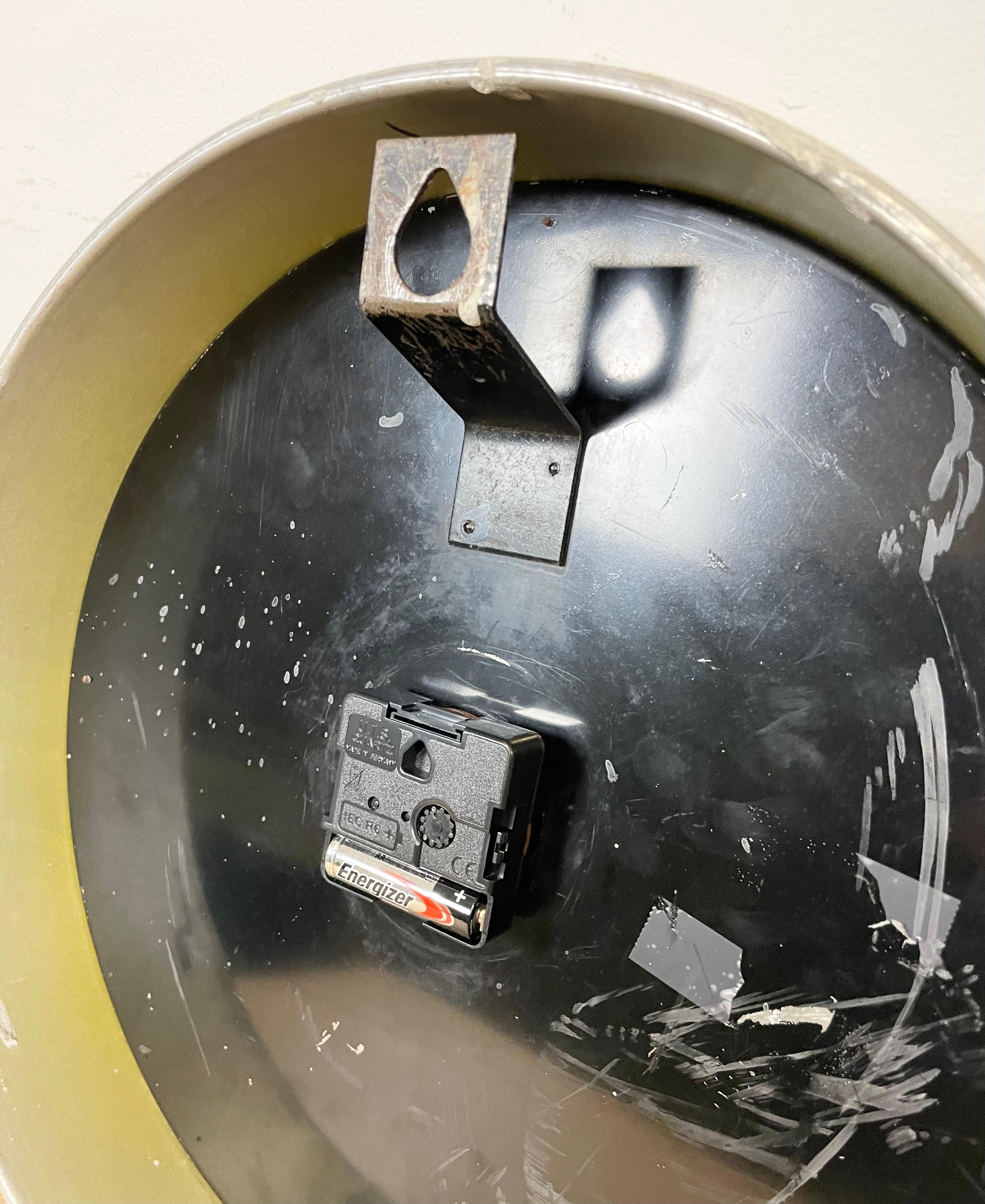 Grey Industrial Wall Clock from Burk, 1960s 8