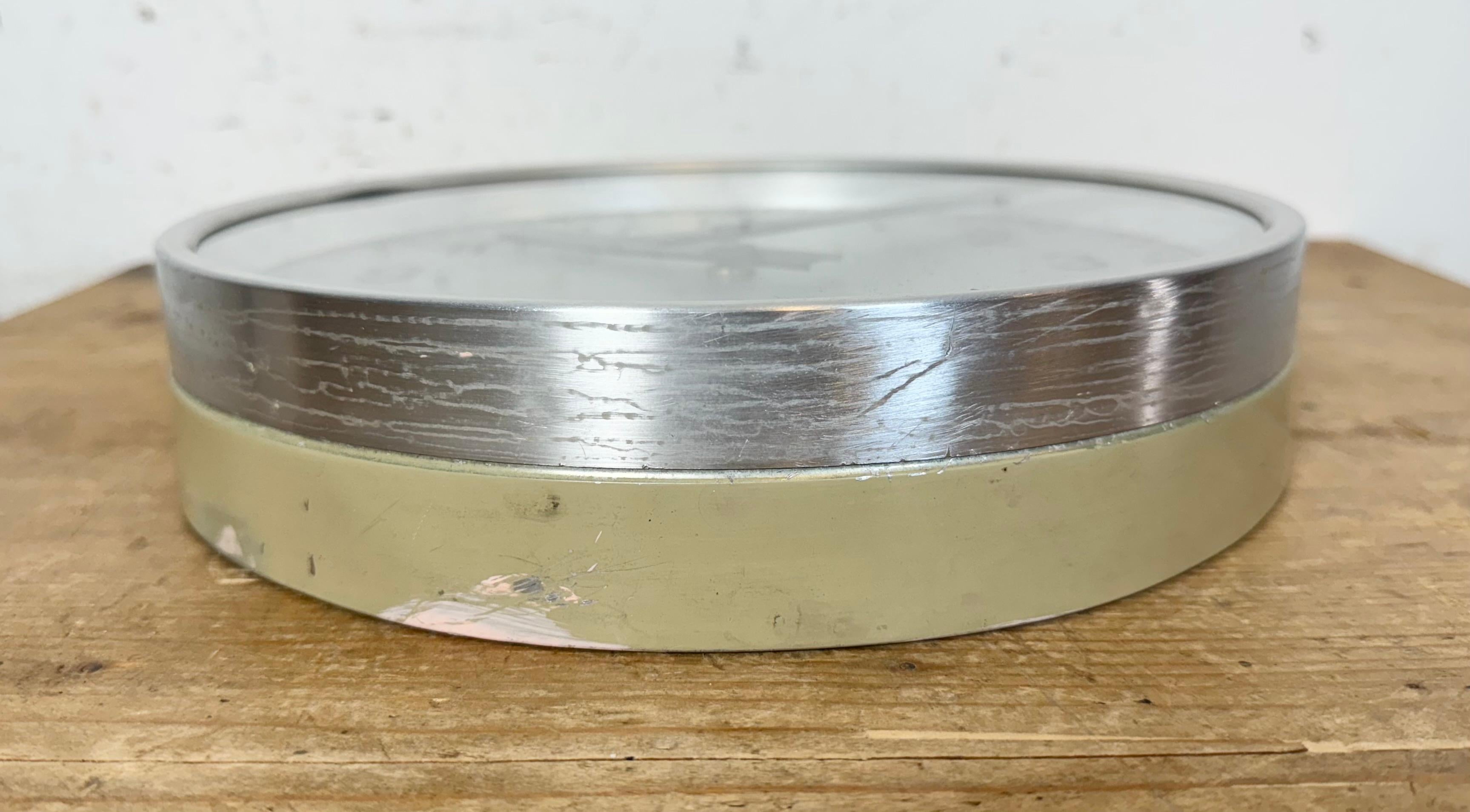 Grey Industrial Wall Clock from Ericsson, 1960s For Sale 3