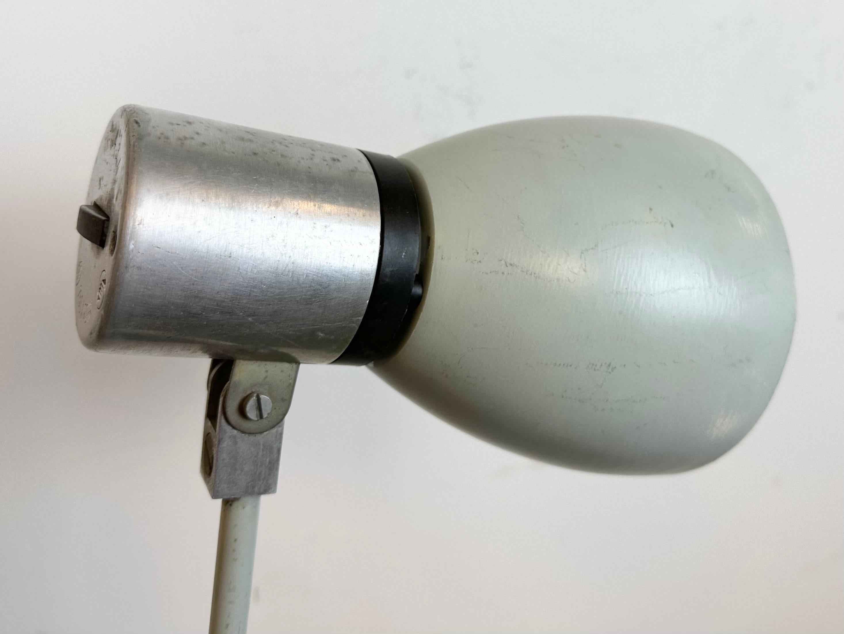 Grey Industrial Wall Lamp from Elektrosvit, 1970s For Sale 7