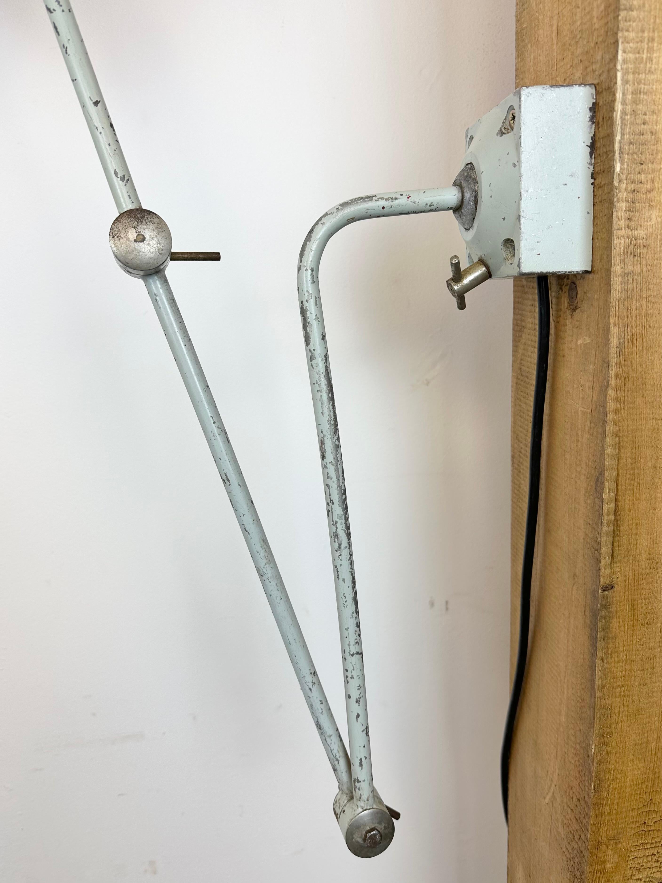Late 20th Century Grey Industrial Wall Lamp from Elektrosvit, 1970s For Sale