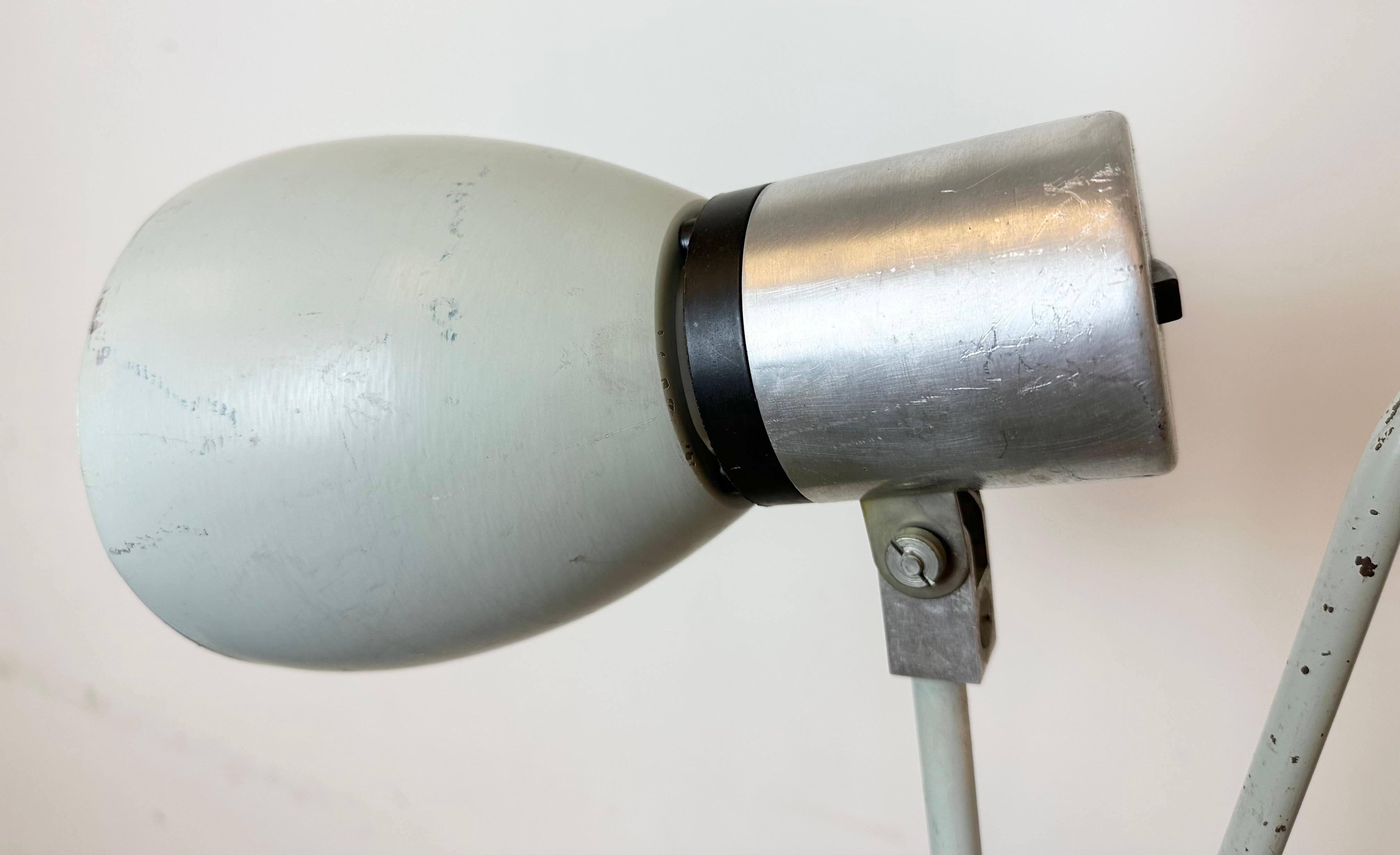 Late 20th Century Grey Industrial Wall Lamp from Elektrosvit, 1970s For Sale