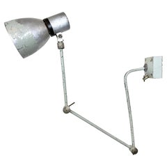 Vintage Grey Industrial Wall Lamp from Elektrosvit, 1970s