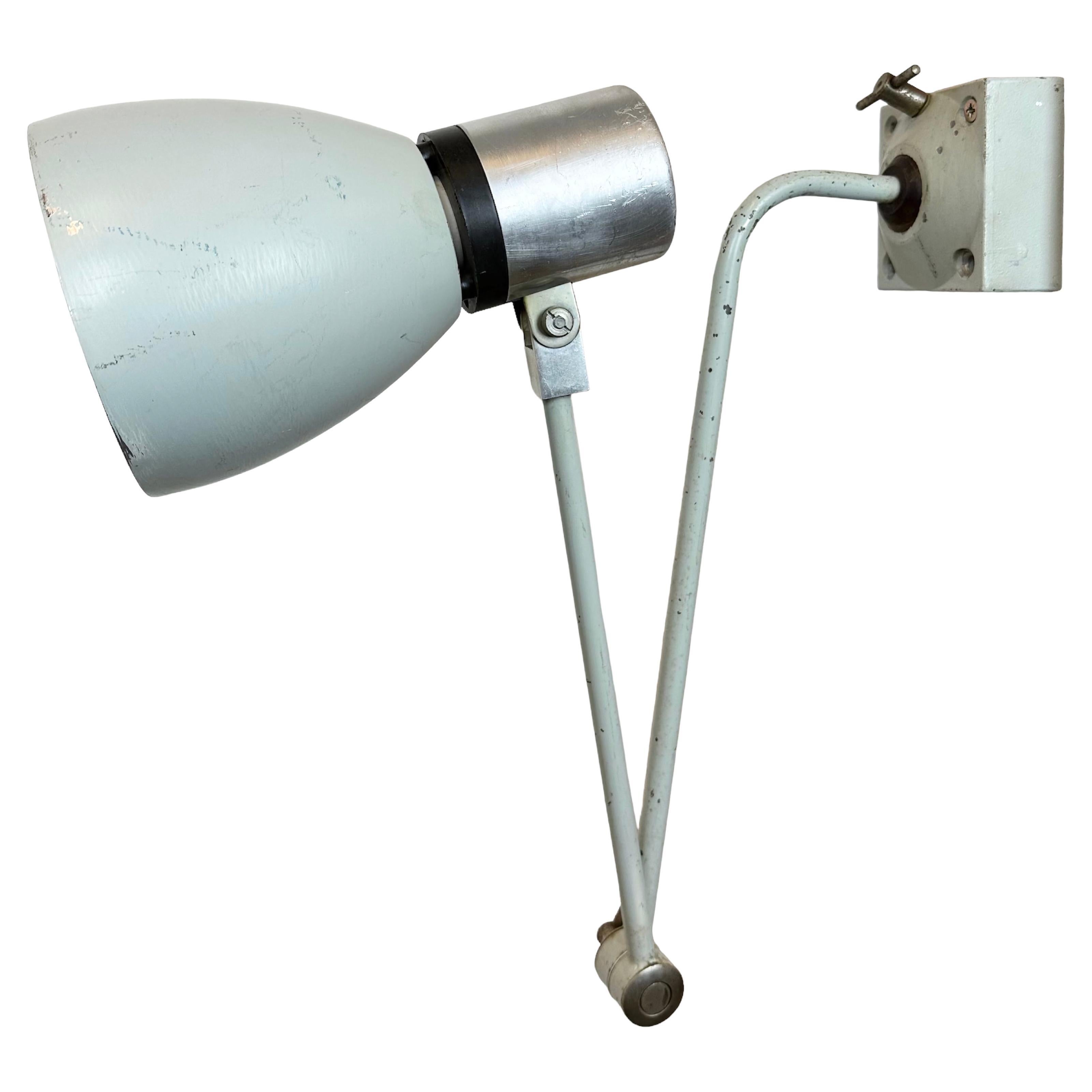 Grey Industrial Wall Lamp from Elektrosvit, 1970s For Sale