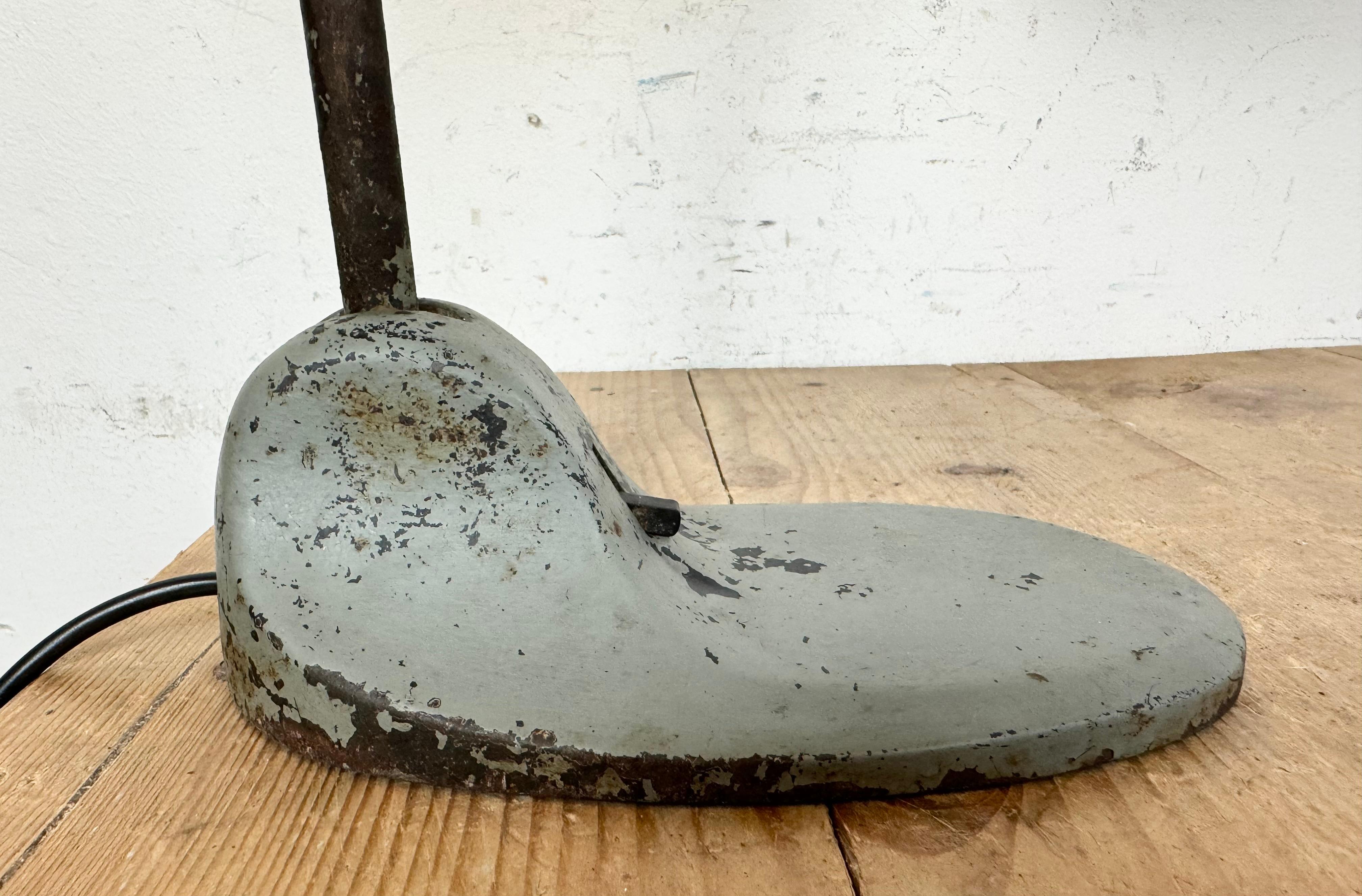 Grey Industrial Workshop Desk Lamp, 1950s 3