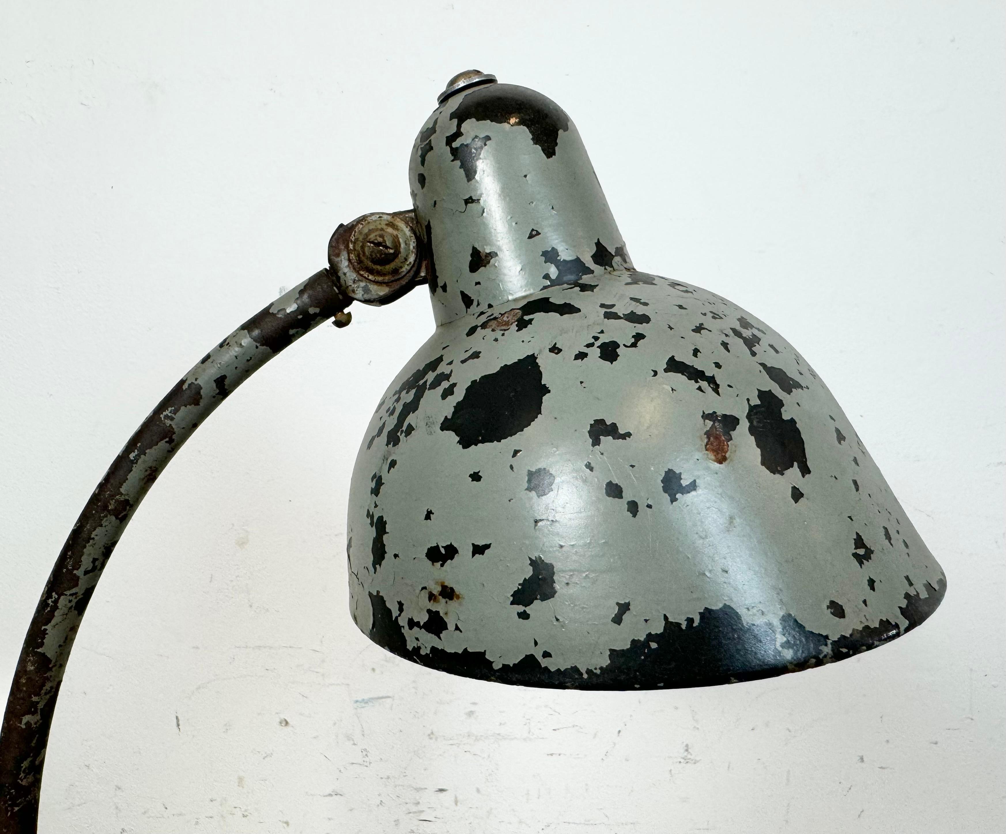 Grey Industrial Workshop Desk Lamp, 1950s 4