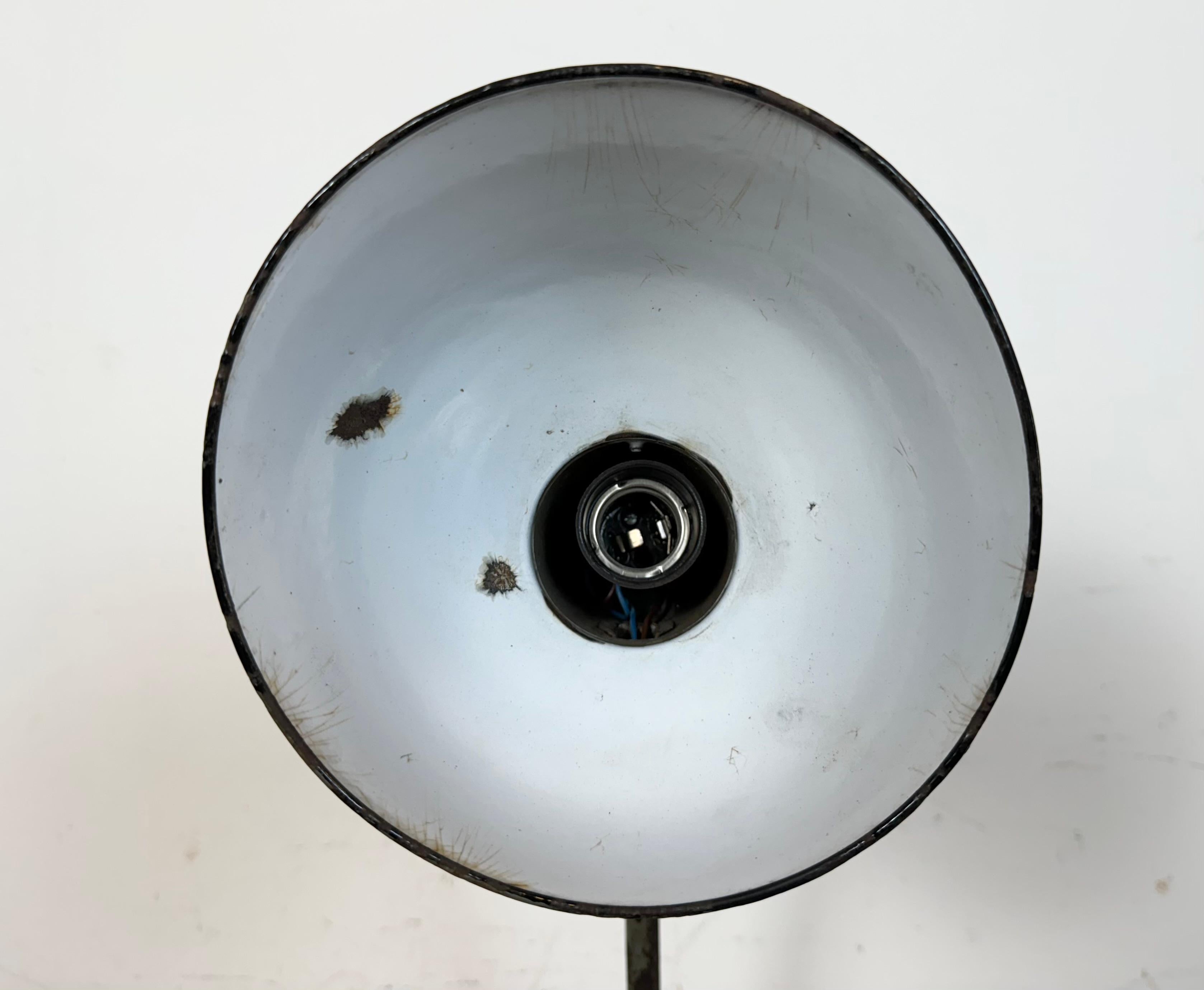 Grey Industrial Workshop Desk Lamp, 1950s 6