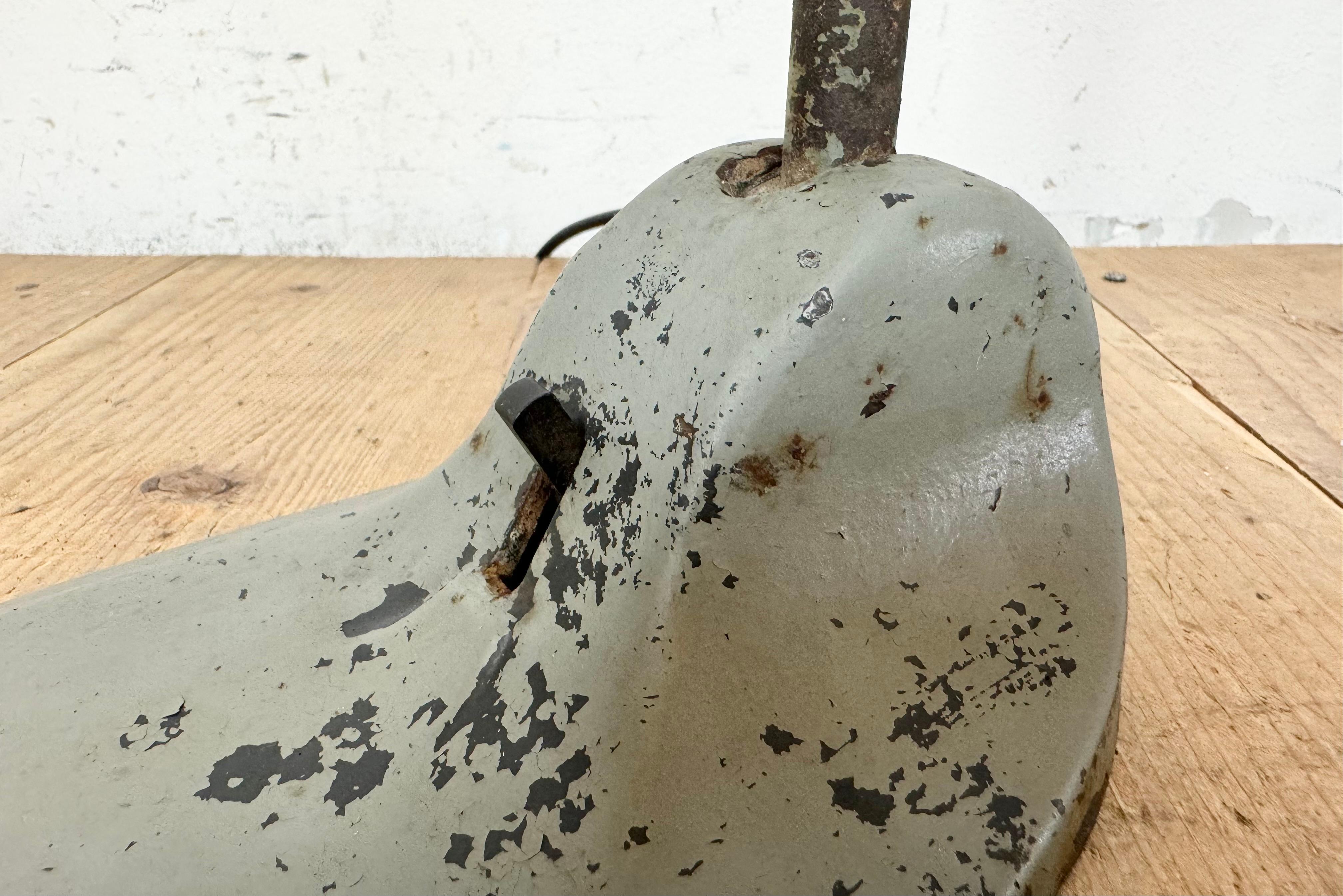 Grey Industrial Workshop Desk Lamp, 1950s 10
