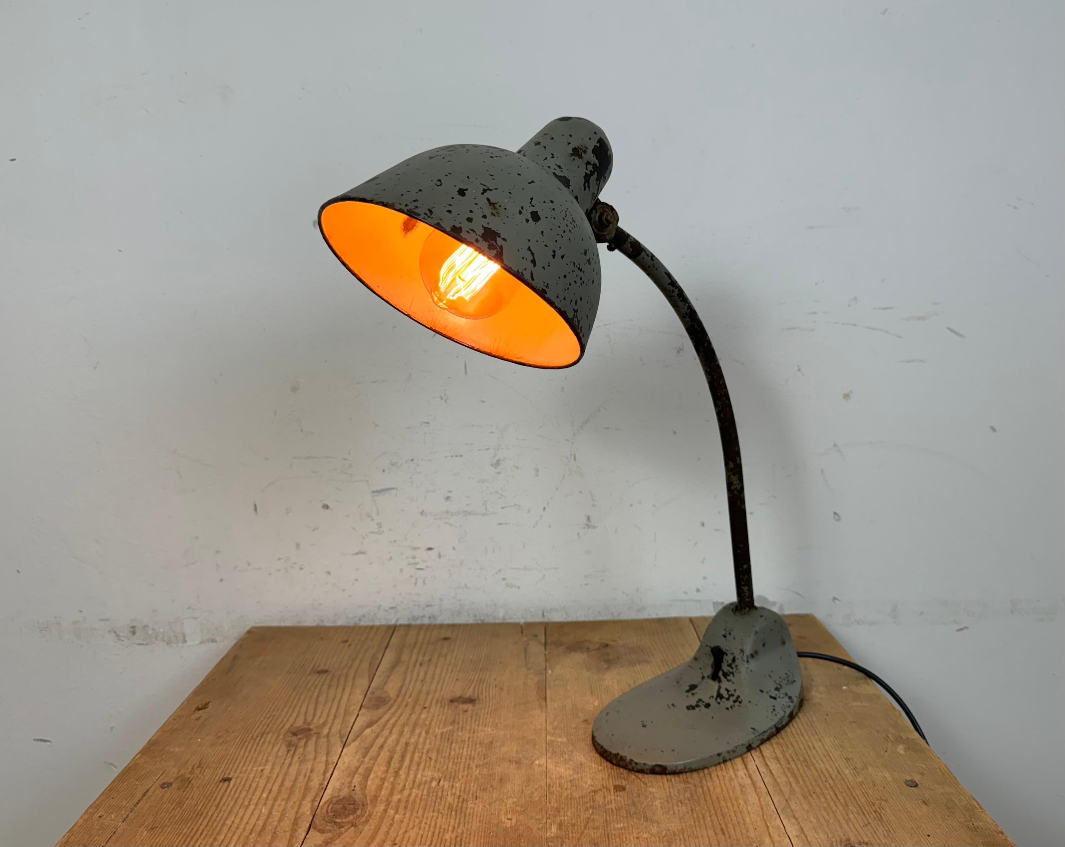 Grey Industrial Workshop Desk Lamp, 1950s 11