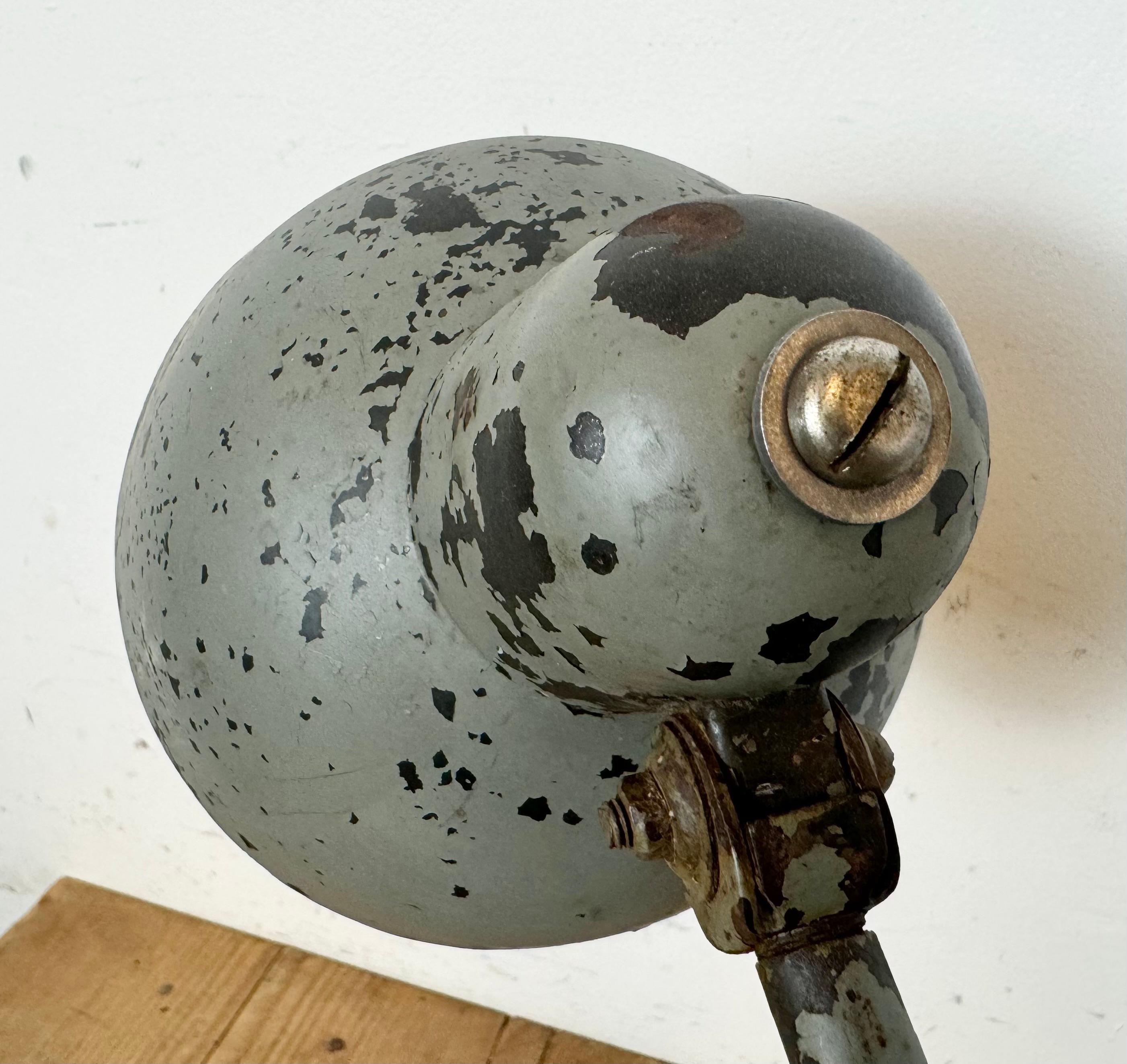 Grey Industrial Workshop Desk Lamp, 1950s 2
