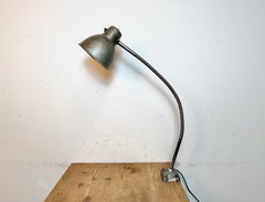 Grey Industrial Workshop Gooseneck Table Lamp, 1960s