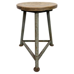 Grey Industrial Workshop Stool, 1960s