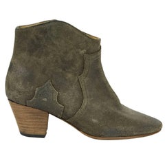 Grey Isabel Marant Suede Ankle Boots
