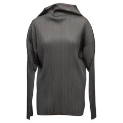 Issey Miyake Top gris à manches longues taille US M