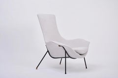 Grey Italian Mid-Century Modern Lounge Chair by Augusto Bozzi for Saporiti