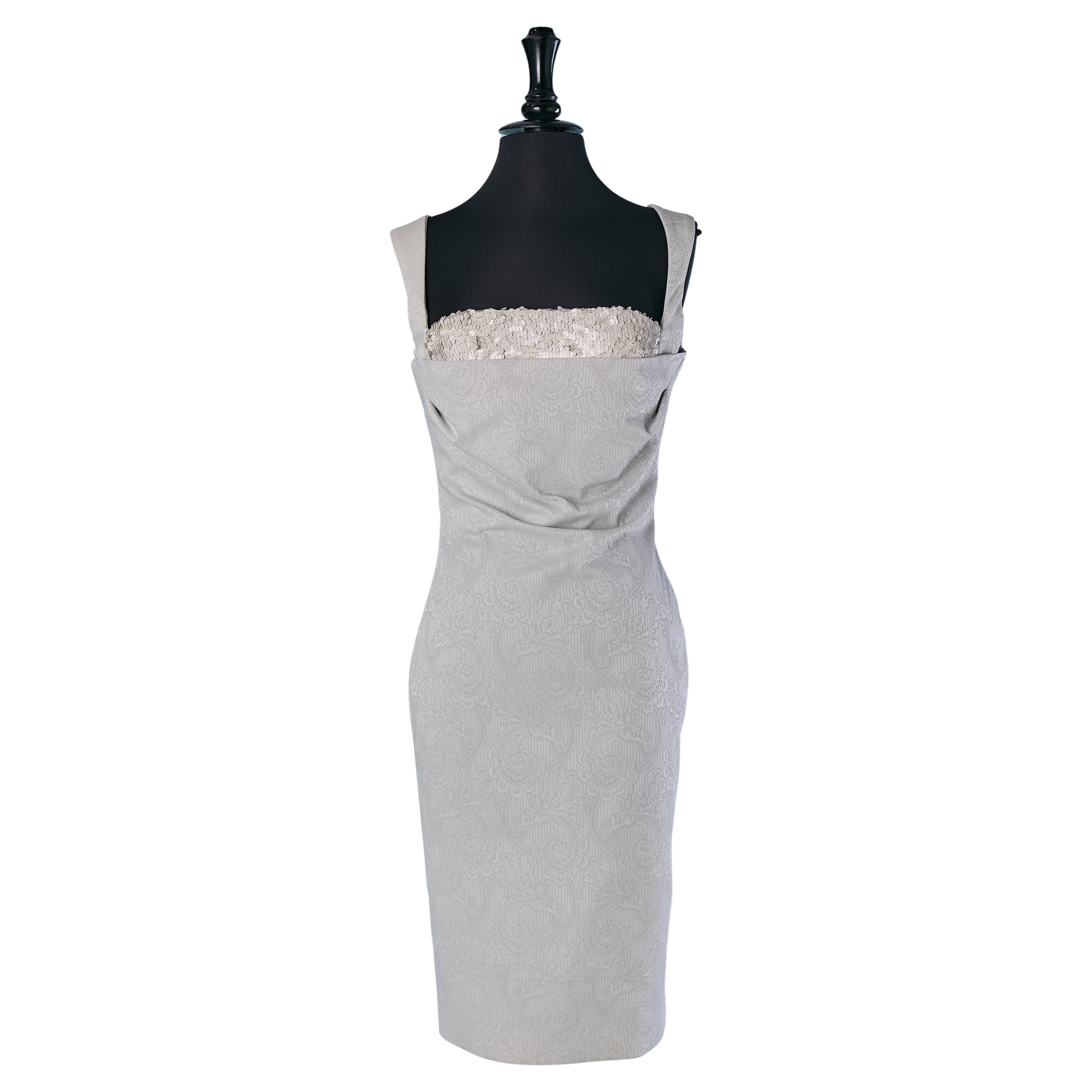Grey jacquard bustier dress with sequin VIVIENNE WESTWOOD RED LABEL