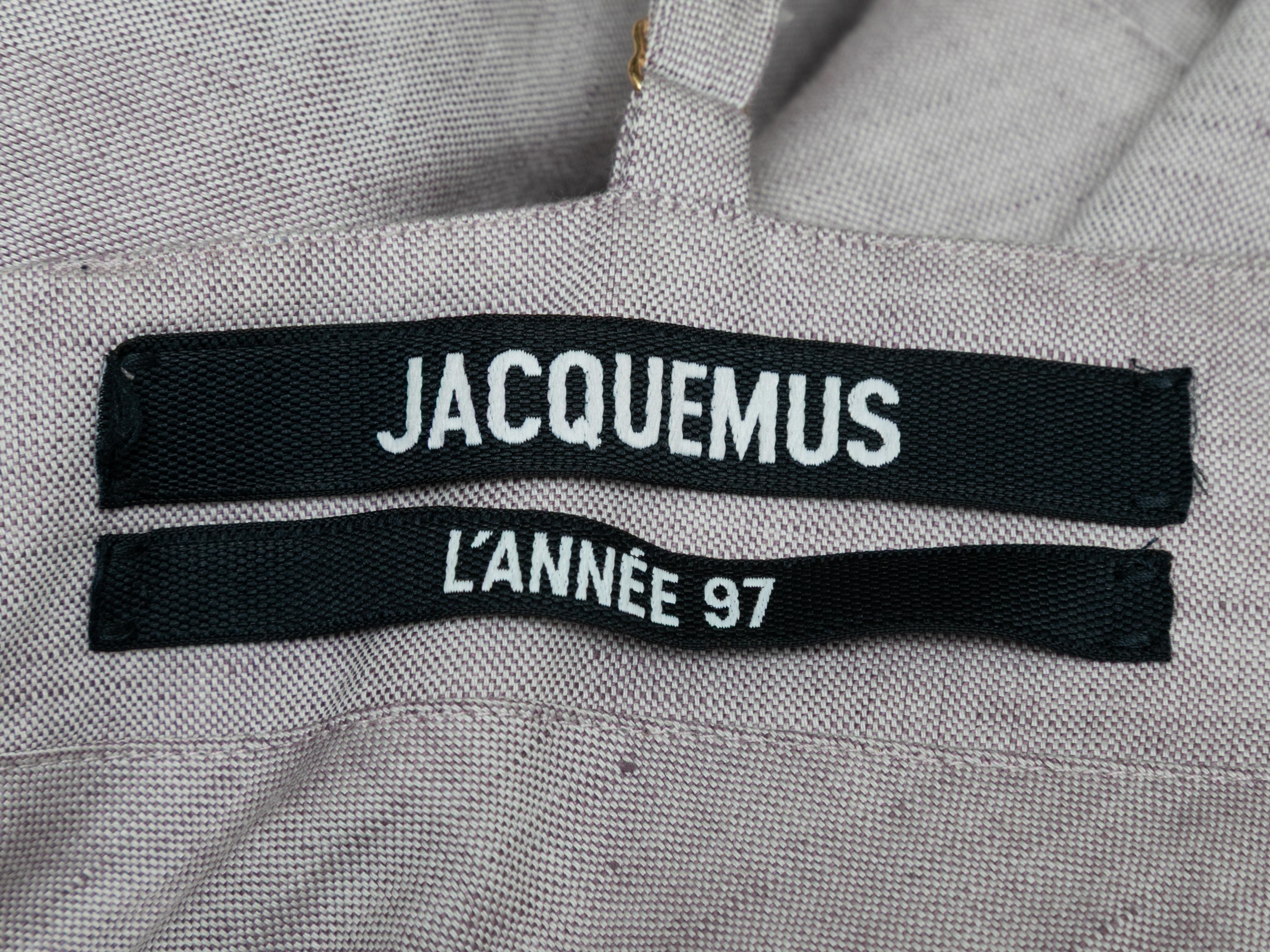 Grey Jacquemus Open Back Maxi Dress Size FR 38 In Good Condition For Sale In New York, NY