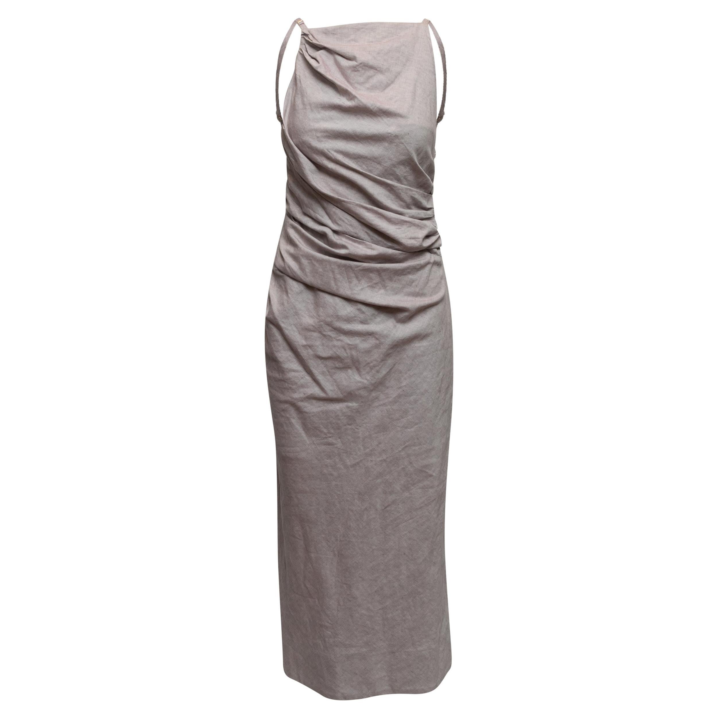 Grey Jacquemus Open Back Maxi Dress Size FR 38