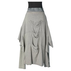 Grey jersey skirt made of tee-shirt Michele Pesetti