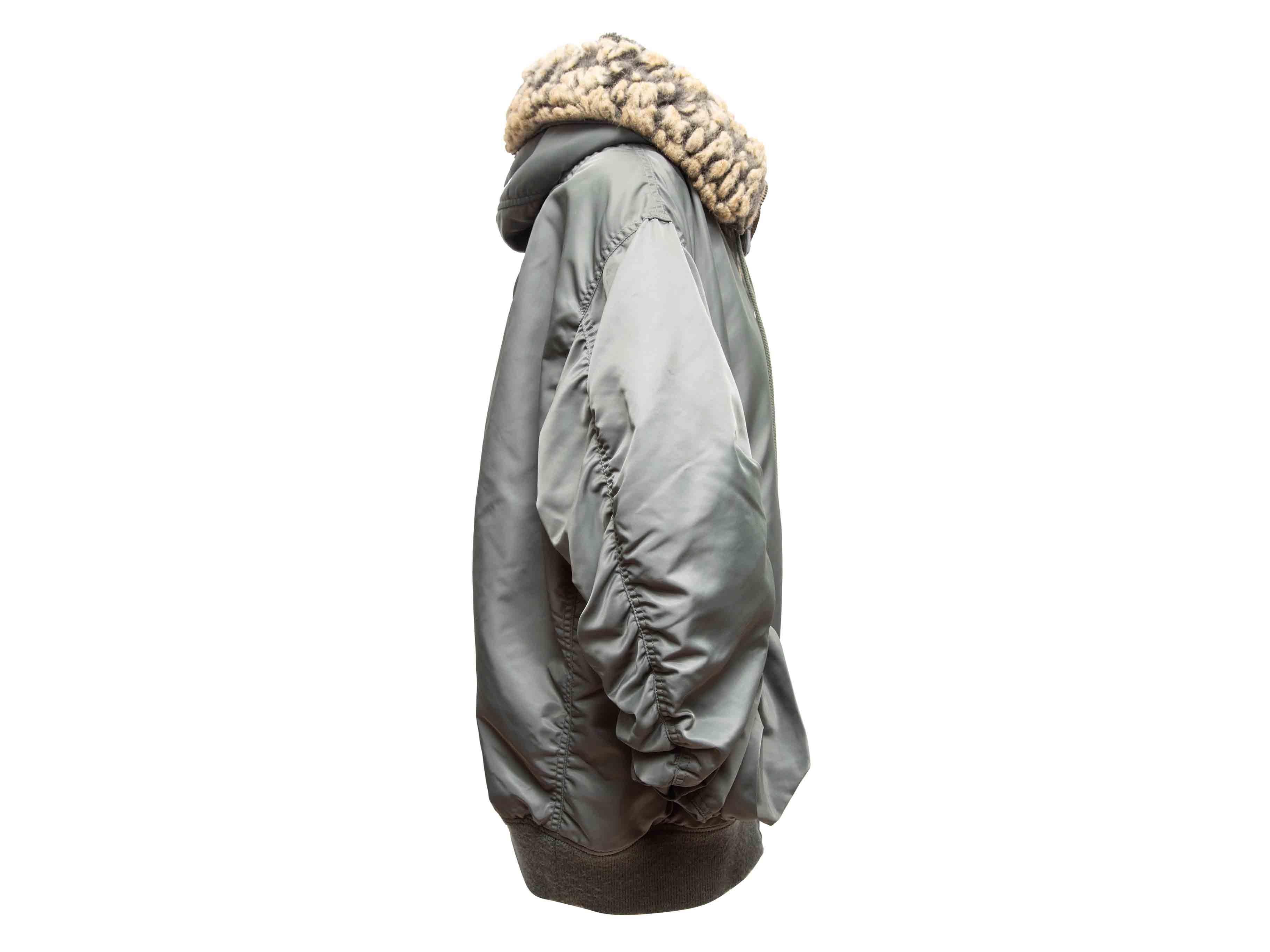 Grigio Giacca bomber grigia con cappuccio Junya Watanabe Comme Des Garcons taglia US XS in vendita