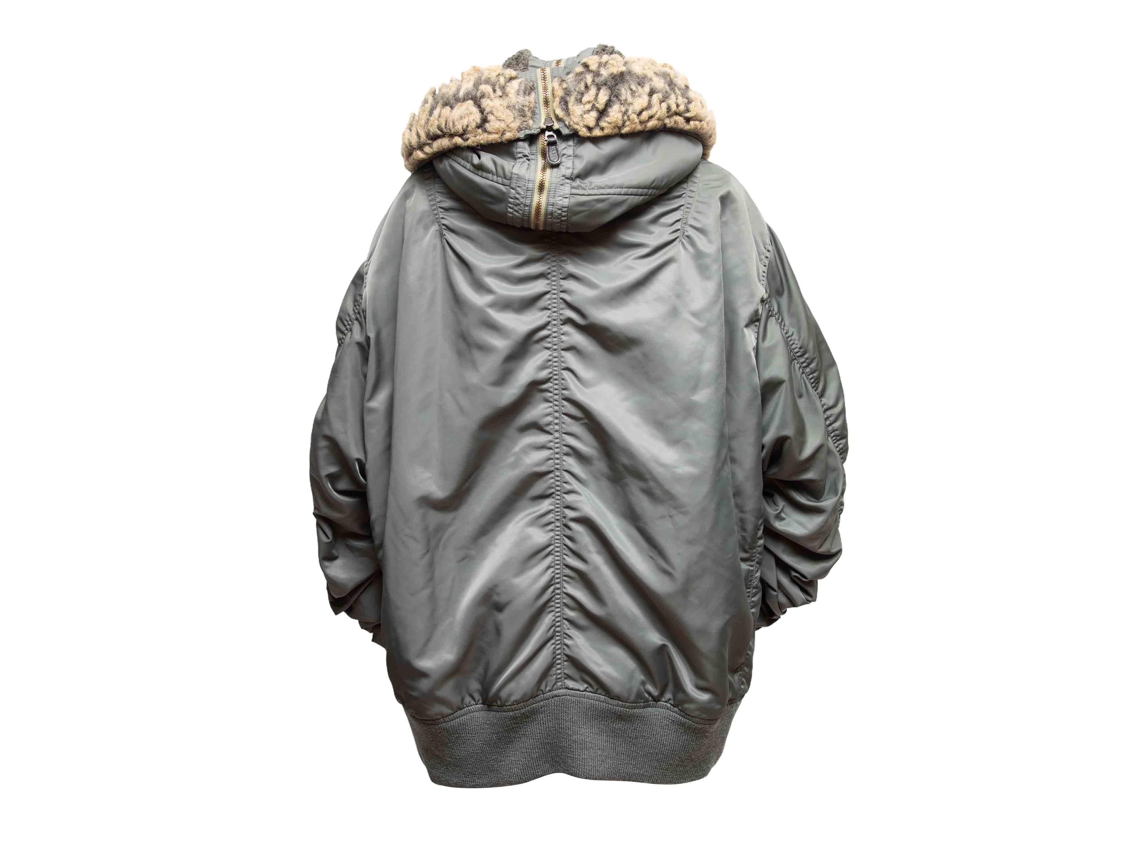 Giacca bomber grigia con cappuccio Junya Watanabe Comme Des Garcons taglia US XS In condizioni buone in vendita a New York, NY