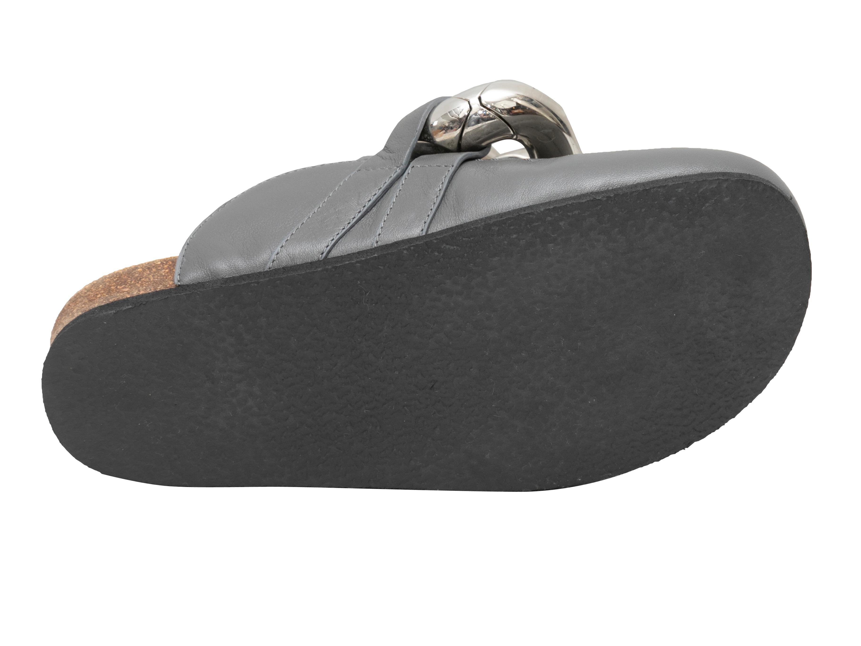 Women's Grey JW Anderson Leather Mules Size 35