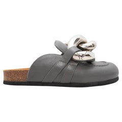 Mules de piel gris JW Anderson Talla 35