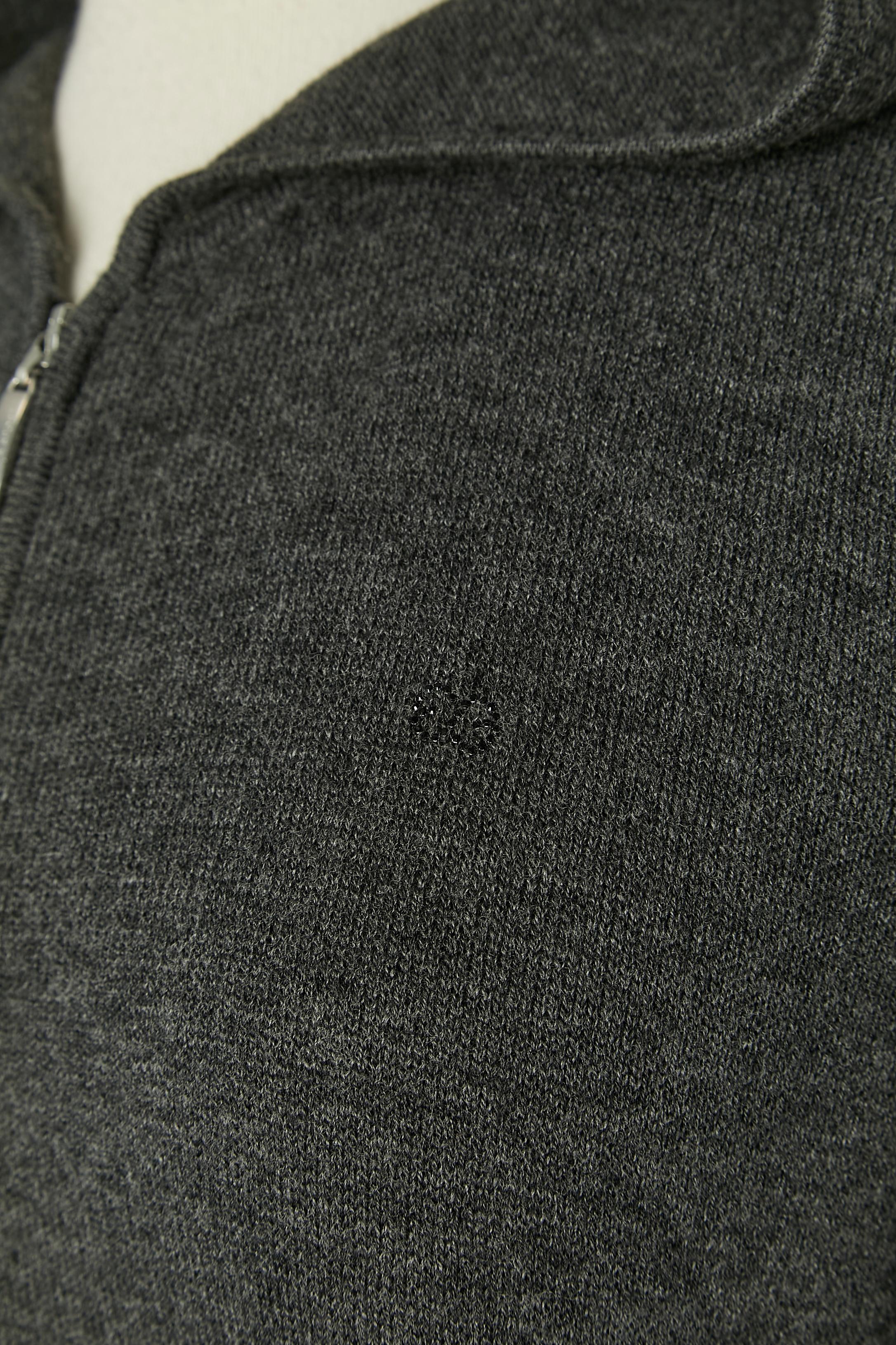 Black Grey knit sleeveless sweater, hoodie and trouser ensemble ESCADA Sport For Sale