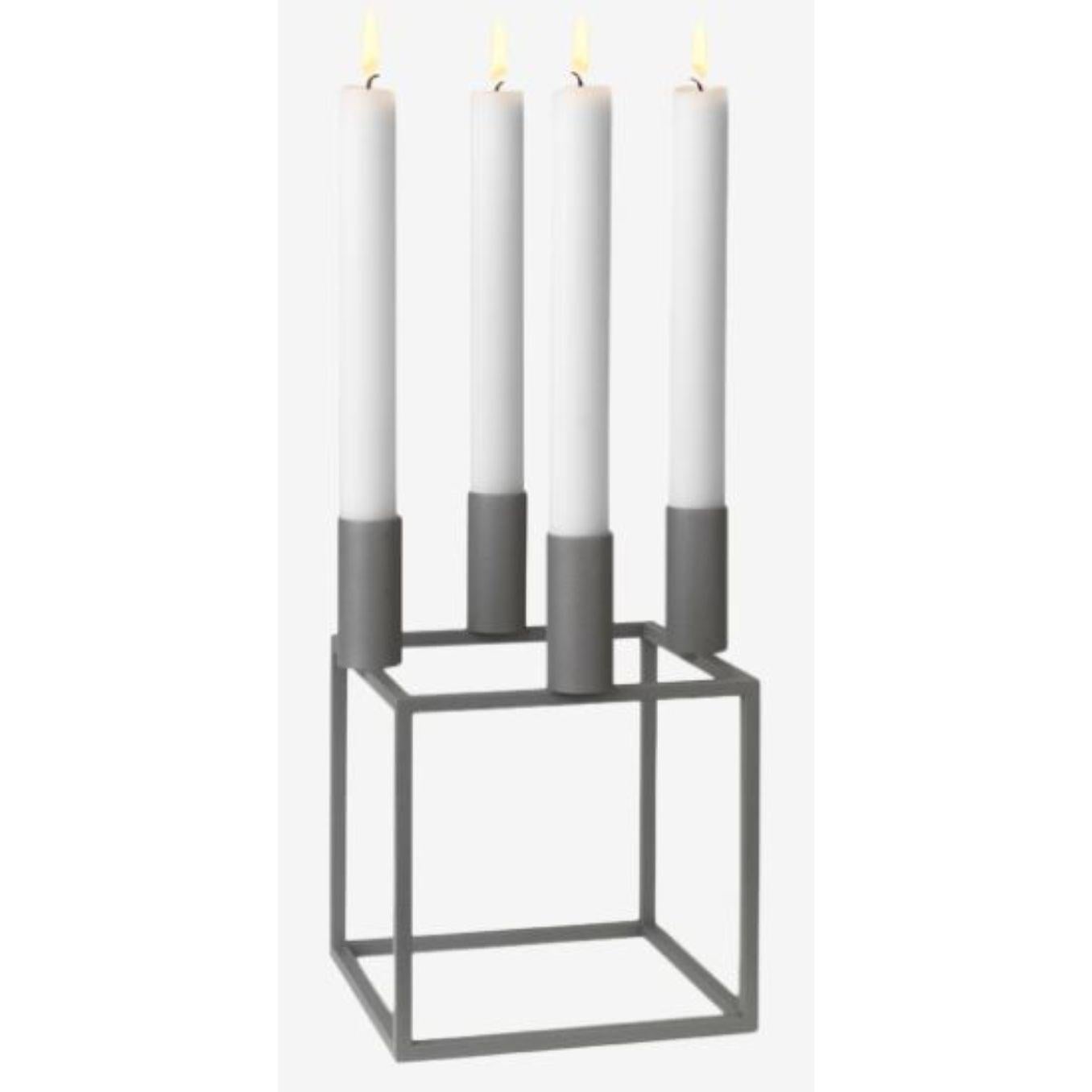 Modern Grey Kubus 4 Candle Holder by Lassen For Sale