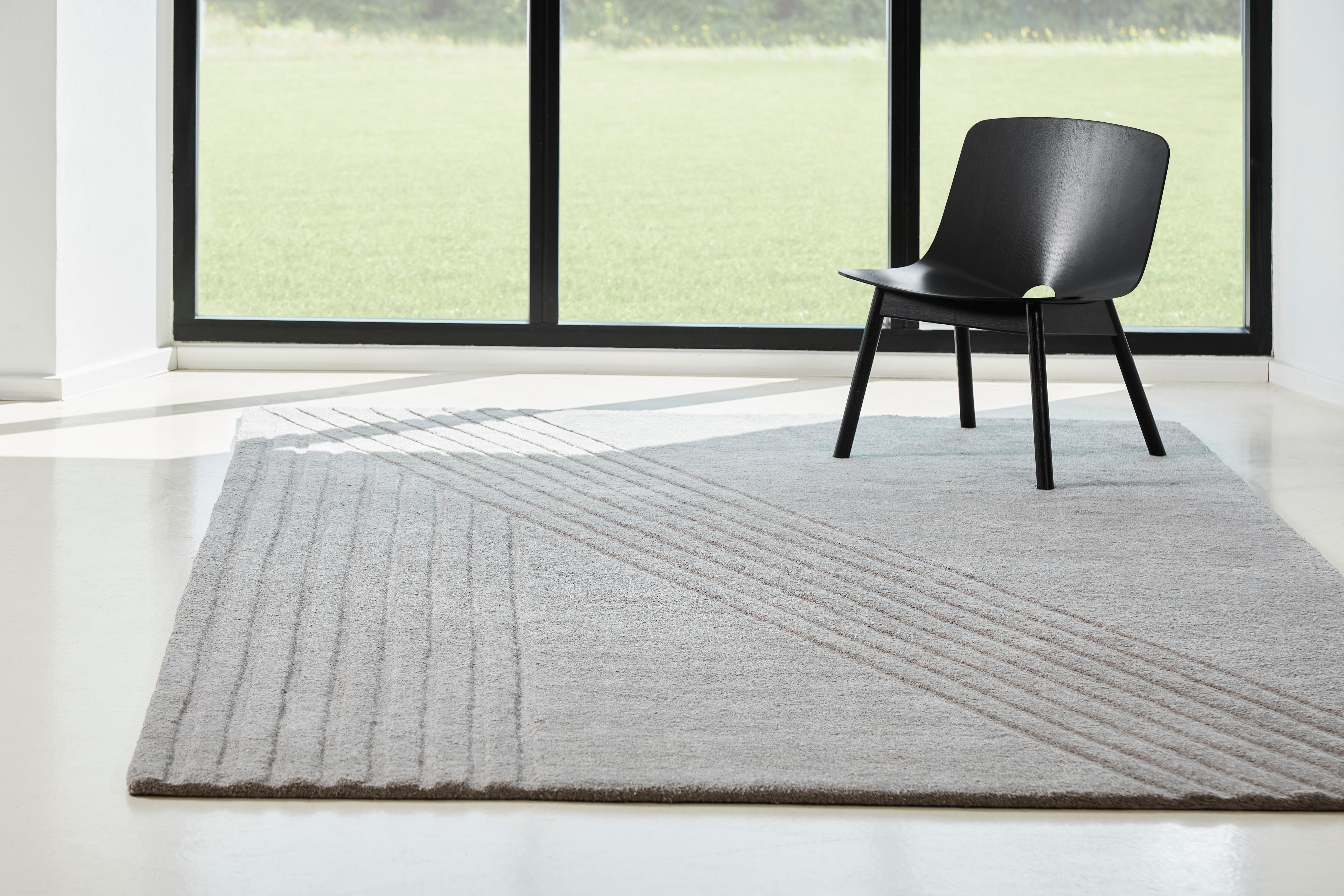 Wool Grey Kyoto Rug I by AD Miller For Sale