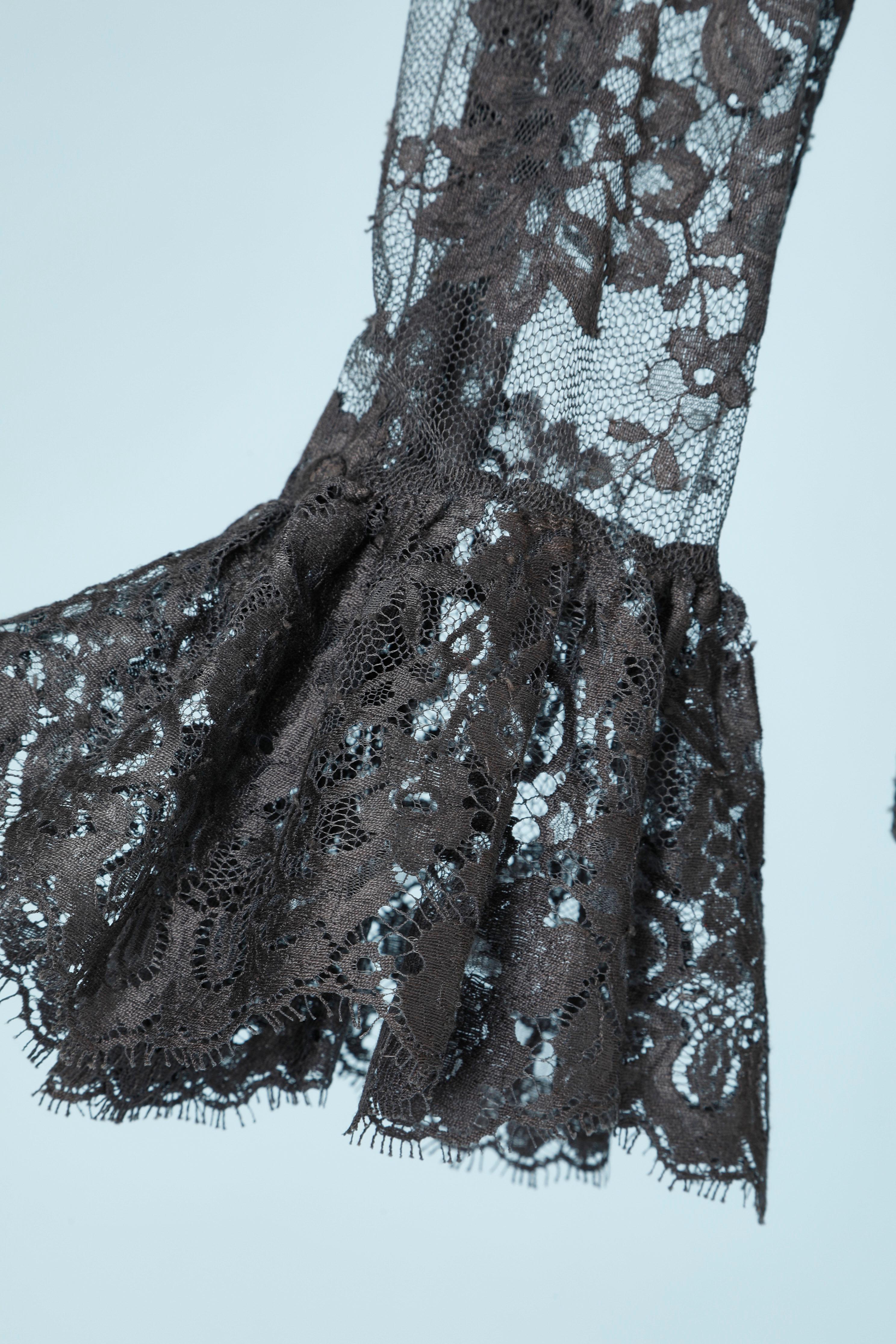 Women's Grey lace shirt Ivoire de Balmain For Sale