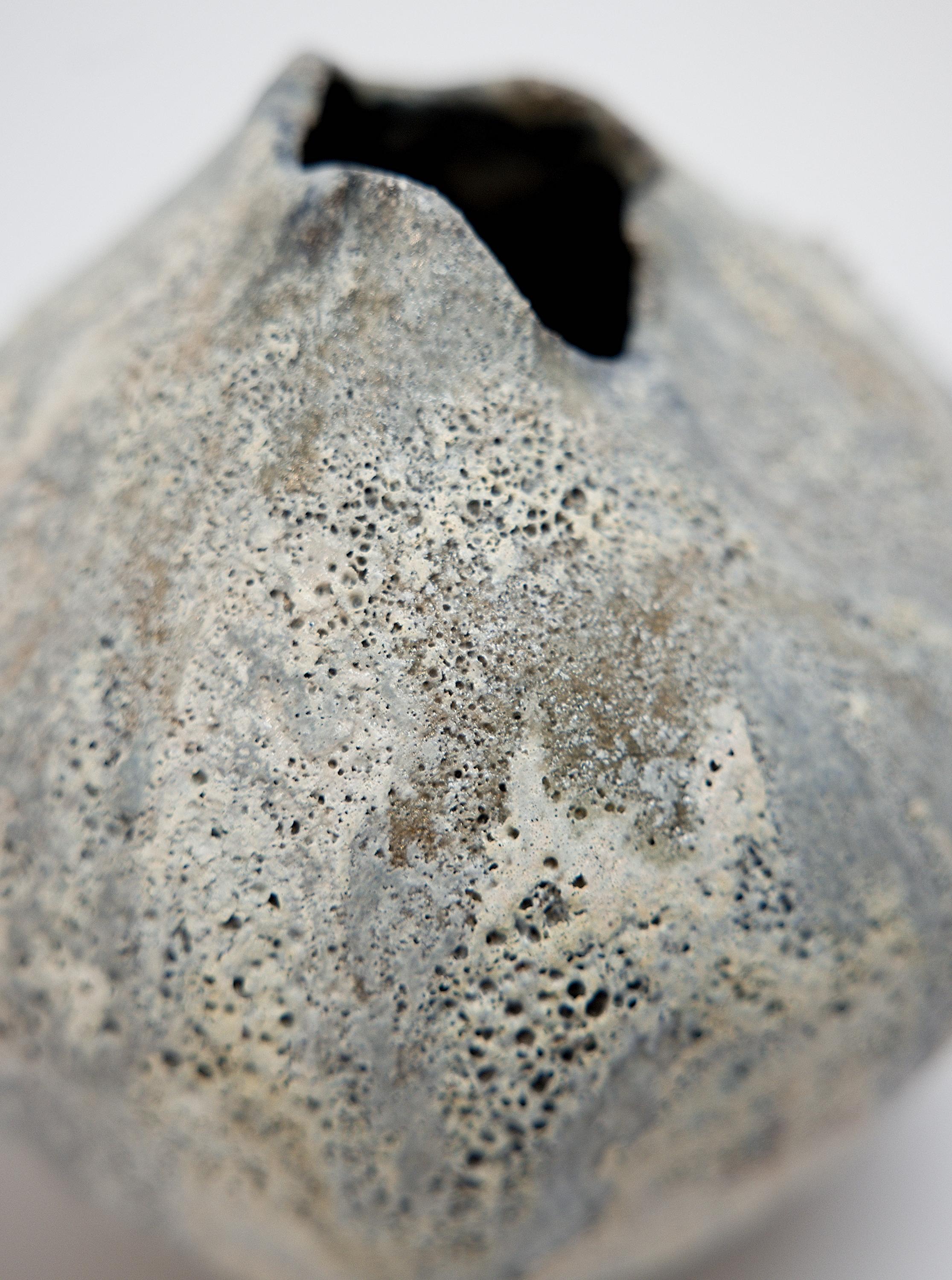Grey Lava Moon Vase Handmade II 2